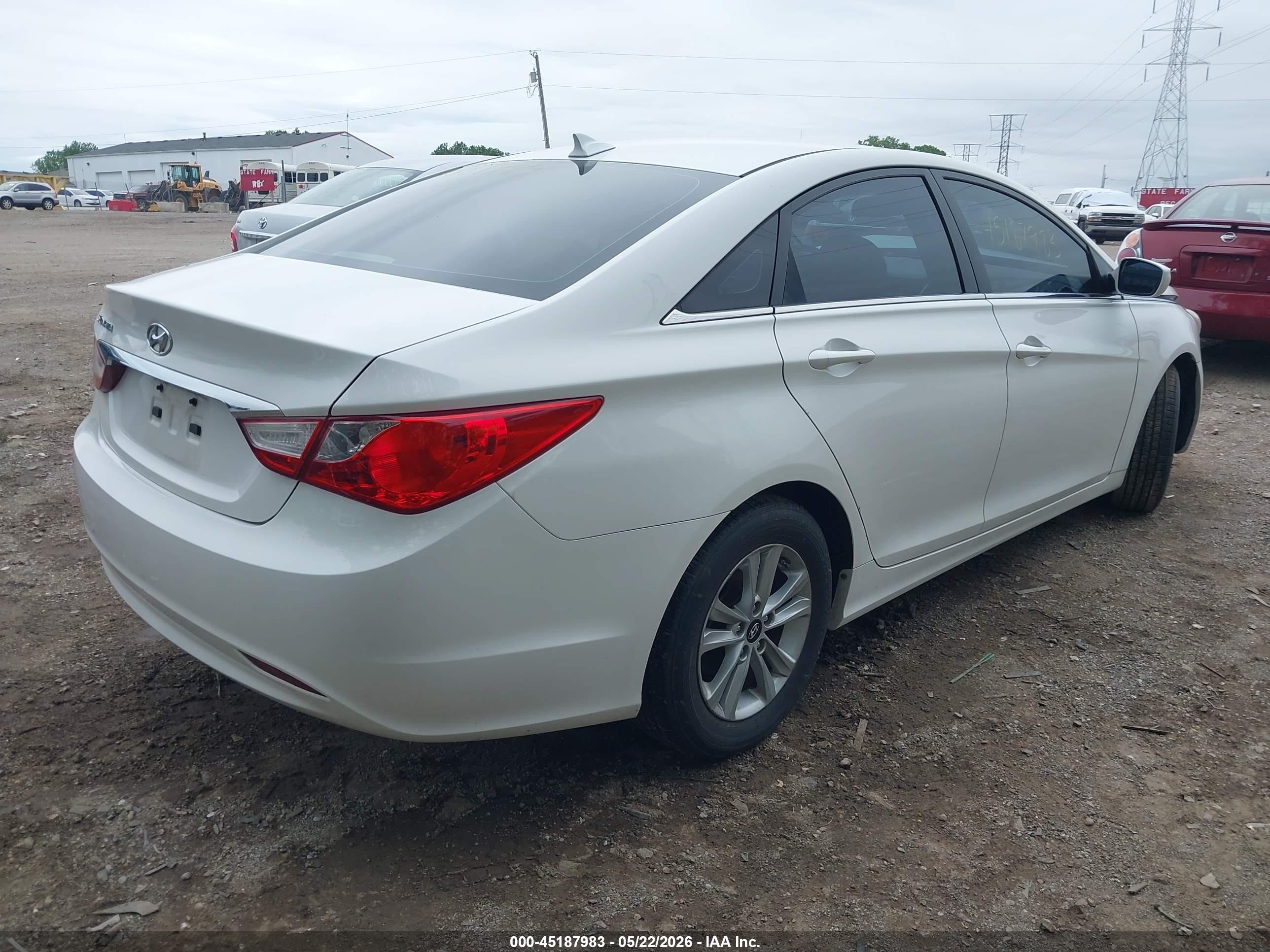 2013 Hyundai Sonata Gls White vin: 5NPEB4AC0DH551182
