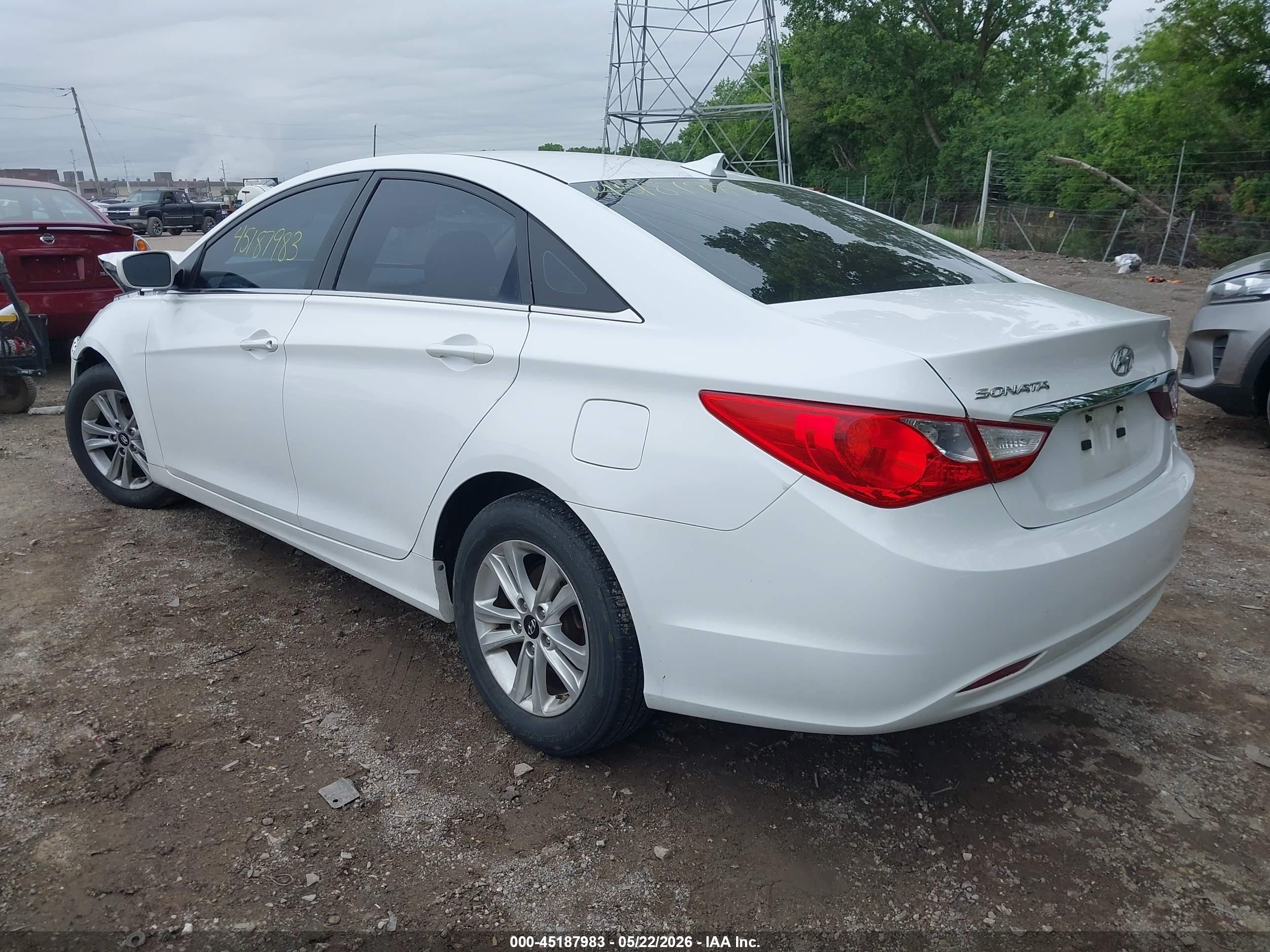 2013 Hyundai Sonata Gls White vin: 5NPEB4AC0DH551182
