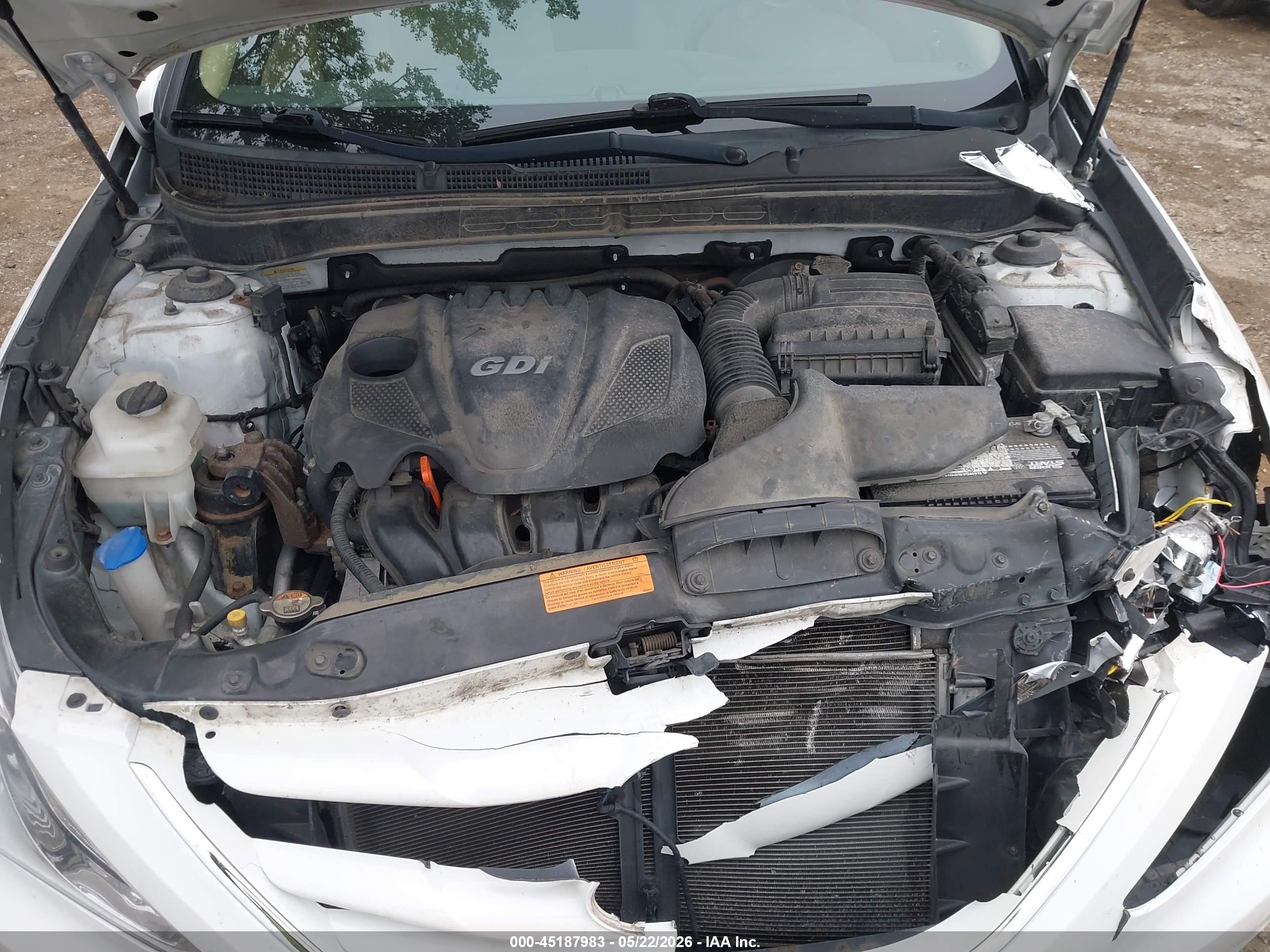 2013 Hyundai Sonata Gls White vin: 5NPEB4AC0DH551182