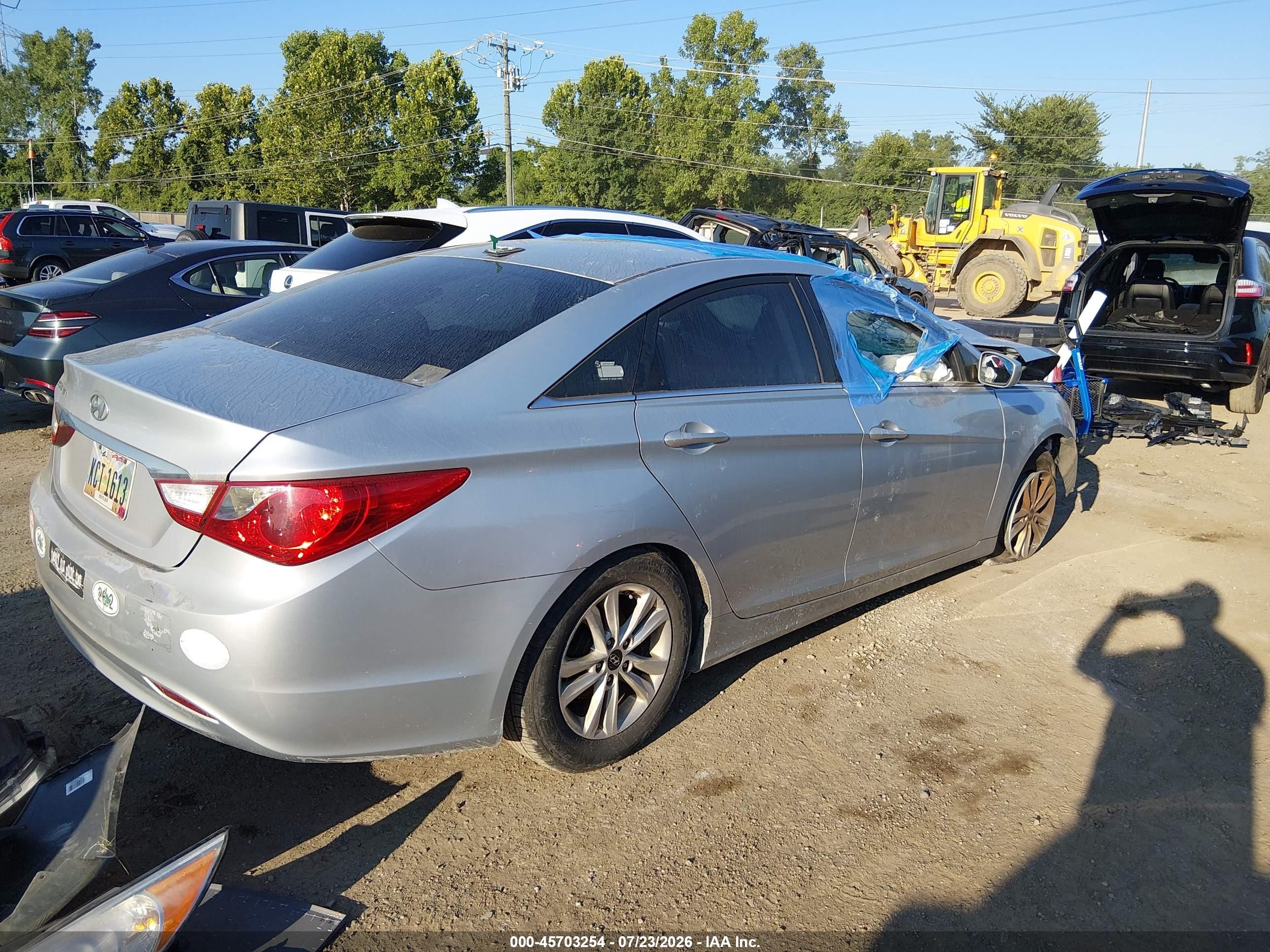 2013 Hyundai Sonata Gls Серый vin: 5NPEB4AC0DH566412