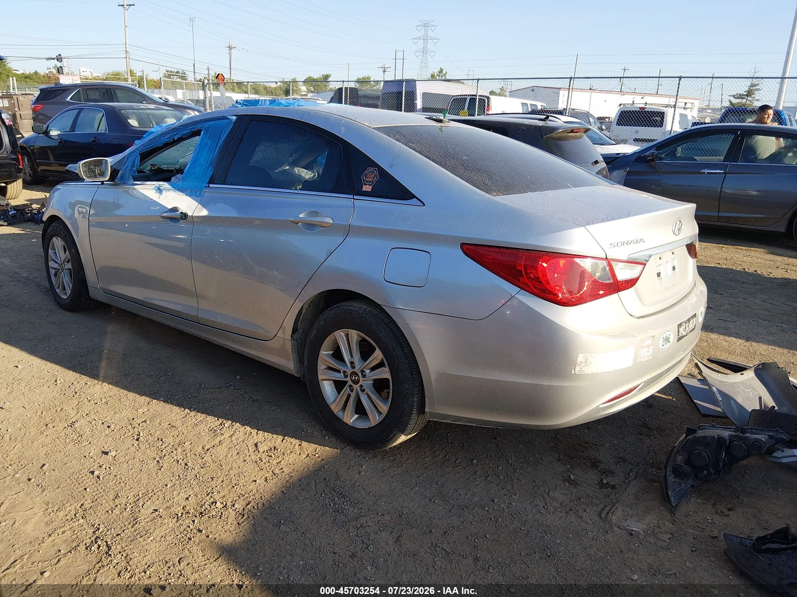 2013 Hyundai Sonata Gls Серый vin: 5NPEB4AC0DH566412