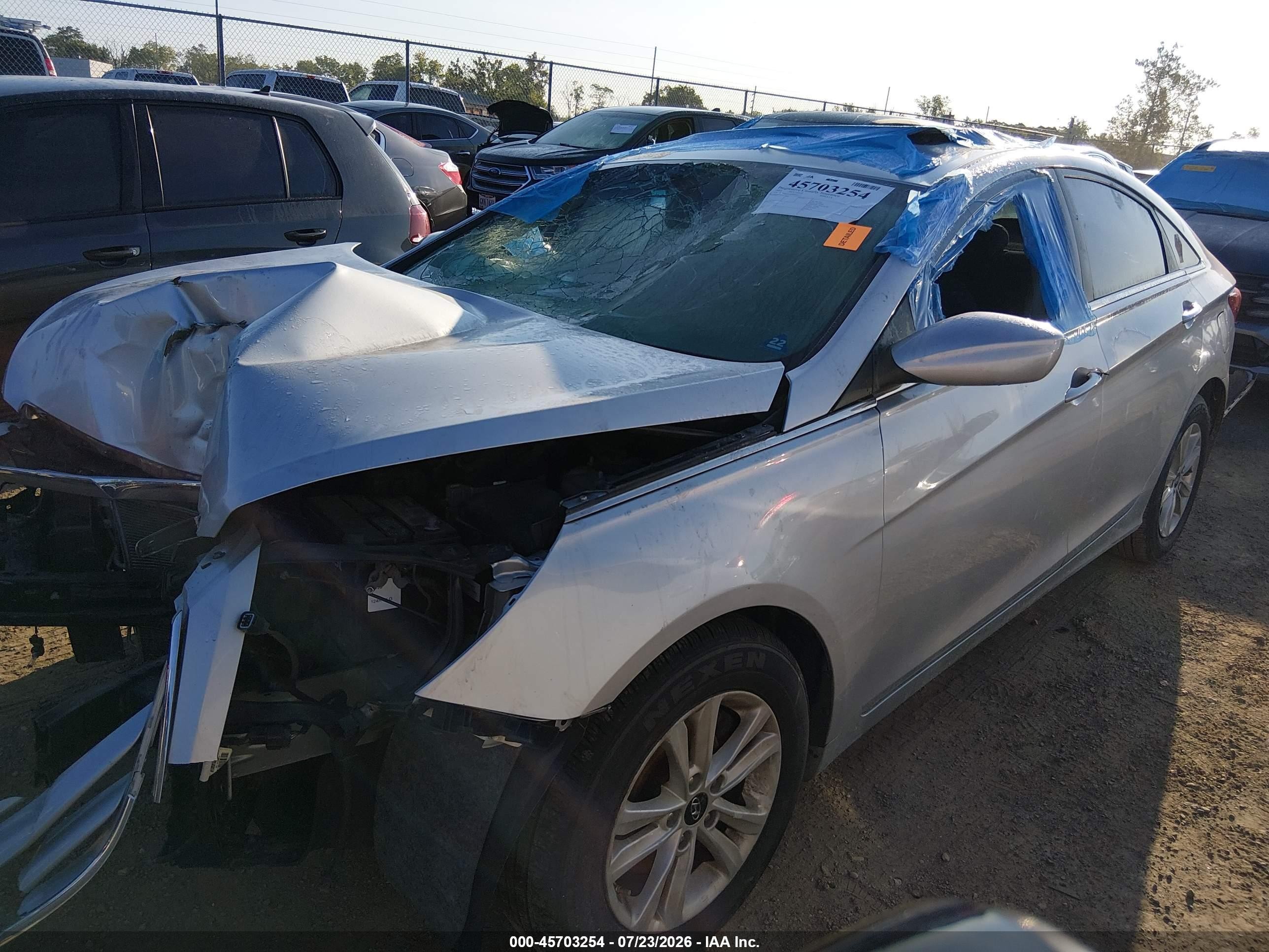 2013 Hyundai Sonata Gls Серый vin: 5NPEB4AC0DH566412