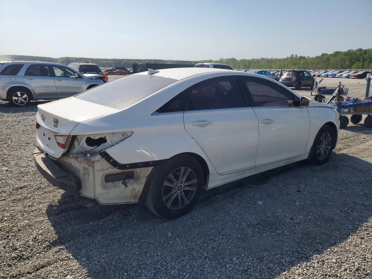 2013 Hyundai Sonata Gls White vin: 5NPEB4AC0DH590225