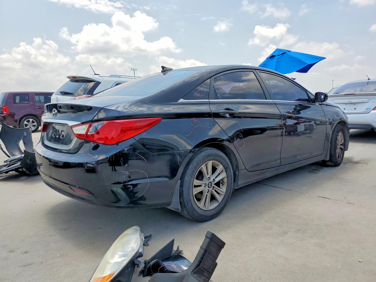 2013 Hyundai Sonata Gls Черный vin: 5NPEB4AC0DH641626