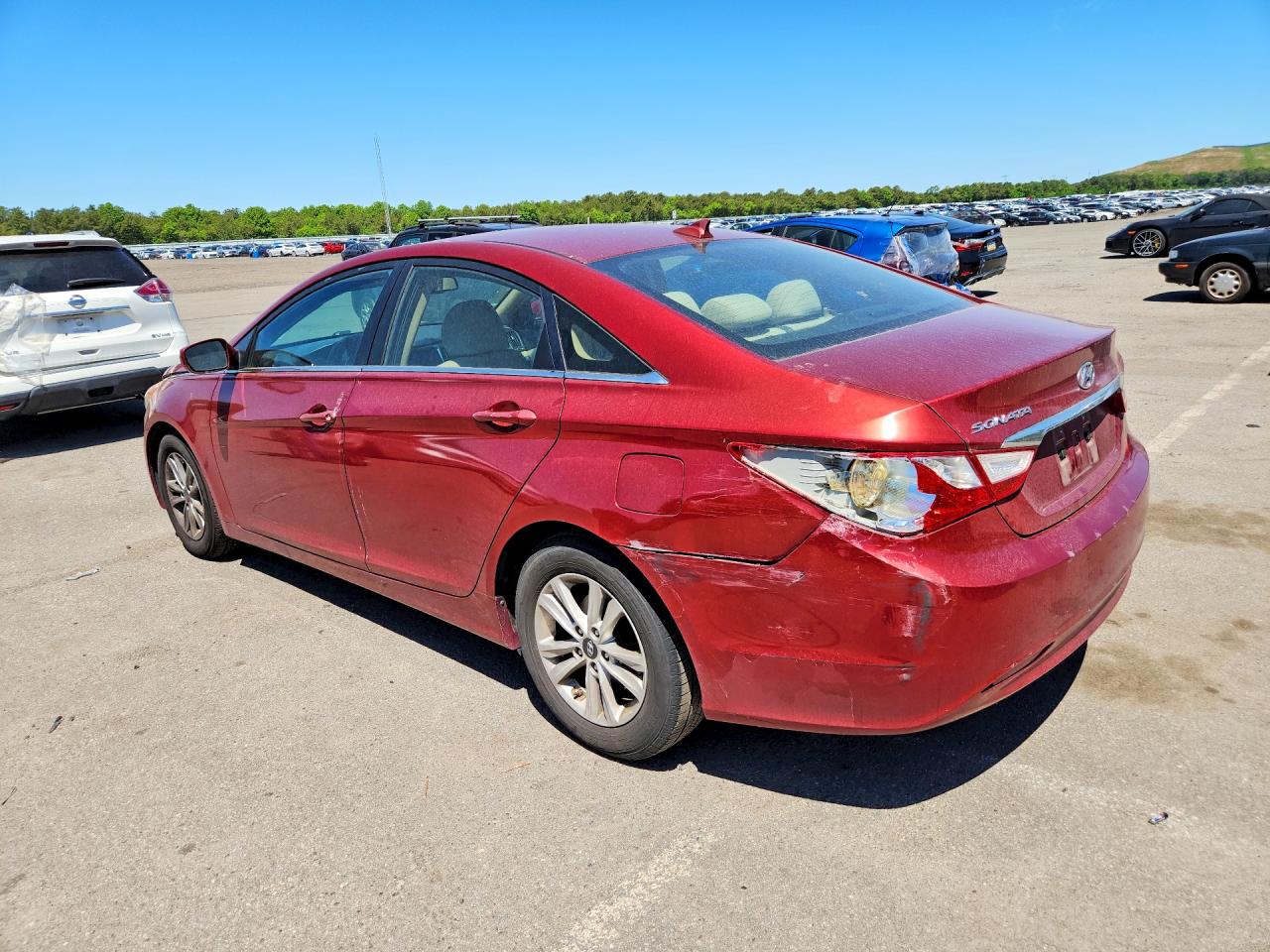 2013 Hyundai Sonata Gls Red vin: 5NPEB4AC0DH654568