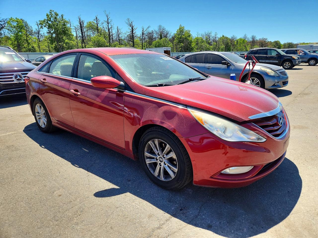 2013 Hyundai Sonata Gls Red vin: 5NPEB4AC0DH654568