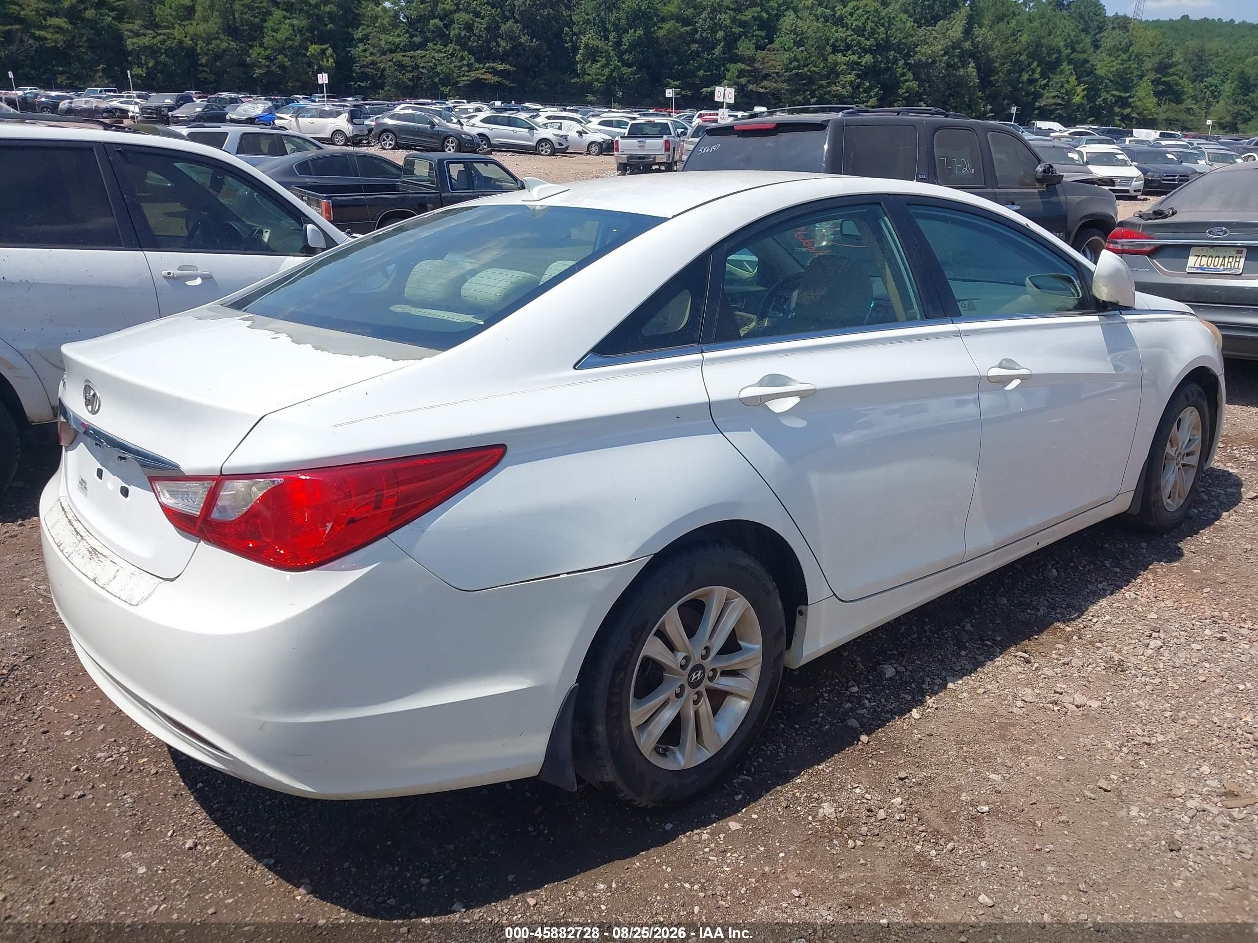 2013 Hyundai Sonata Gls White vin: 5NPEB4AC0DH662282