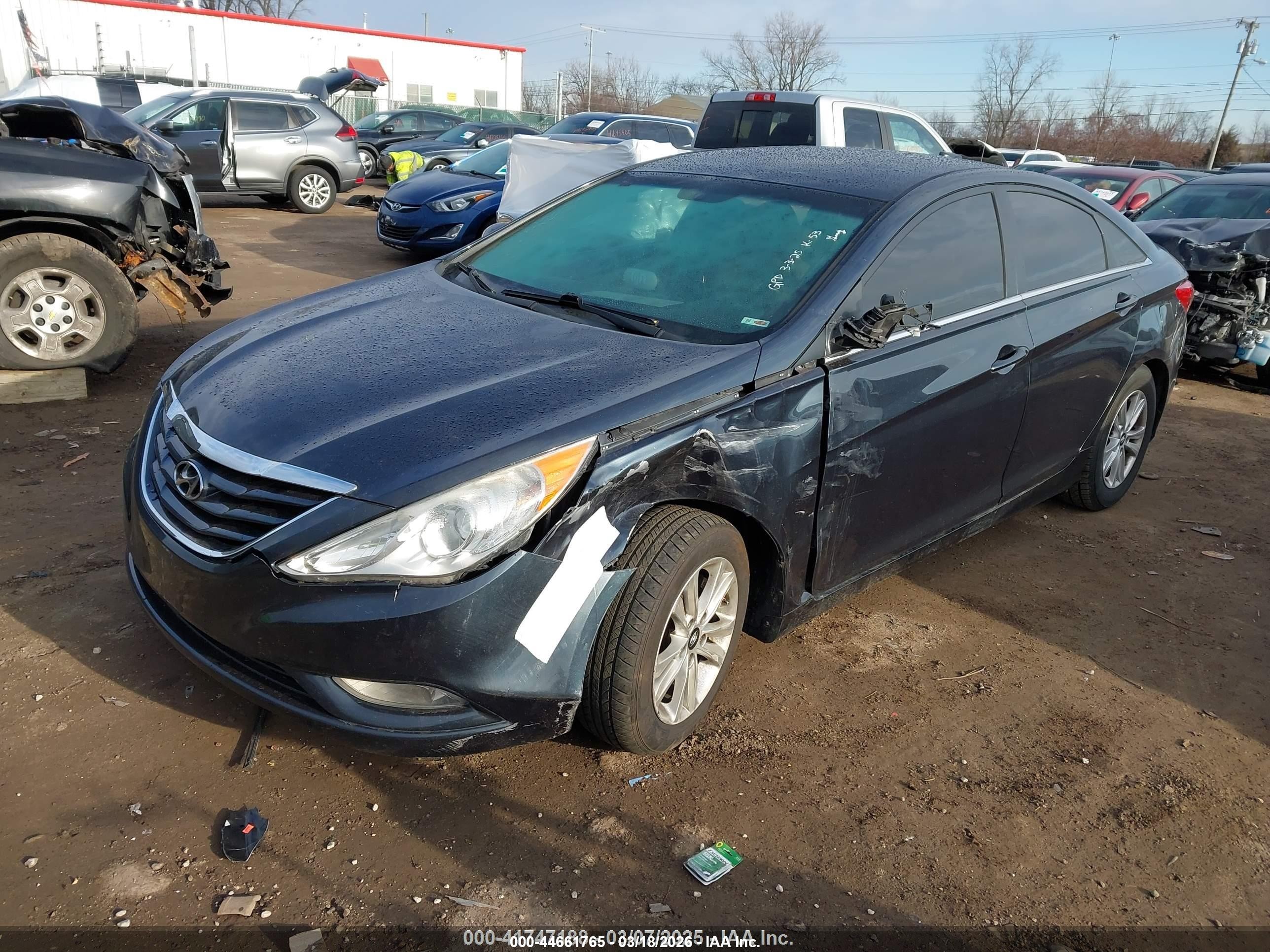 2013 Hyundai Sonata Gls Dark Blue vin: 5NPEB4AC0DH681253