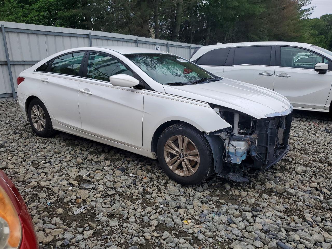 2013 Hyundai Sonata Gls White vin: 5NPEB4AC0DH688297
