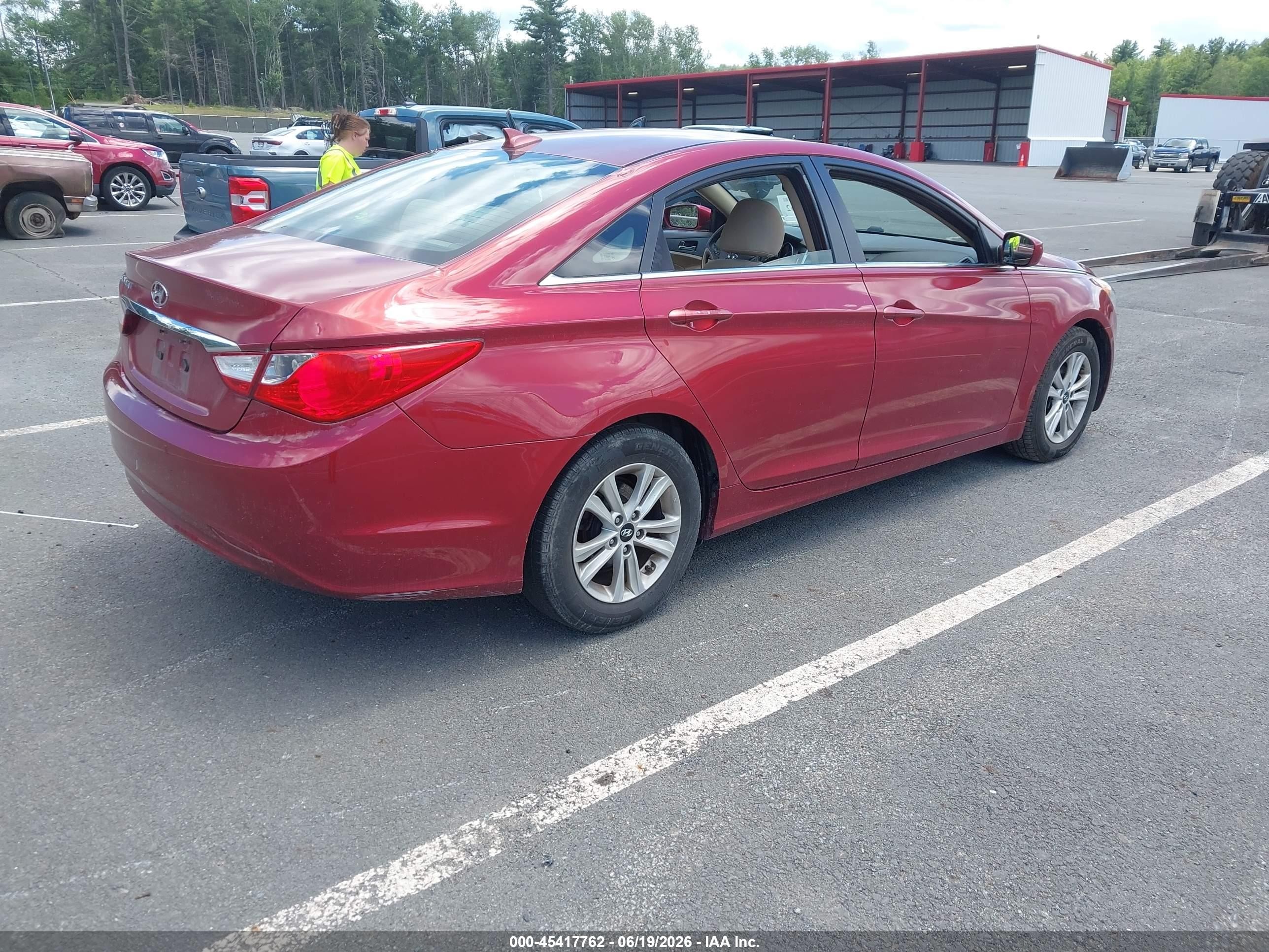 2013 Hyundai Sonata Gls Red vin: 5NPEB4AC0DH736459