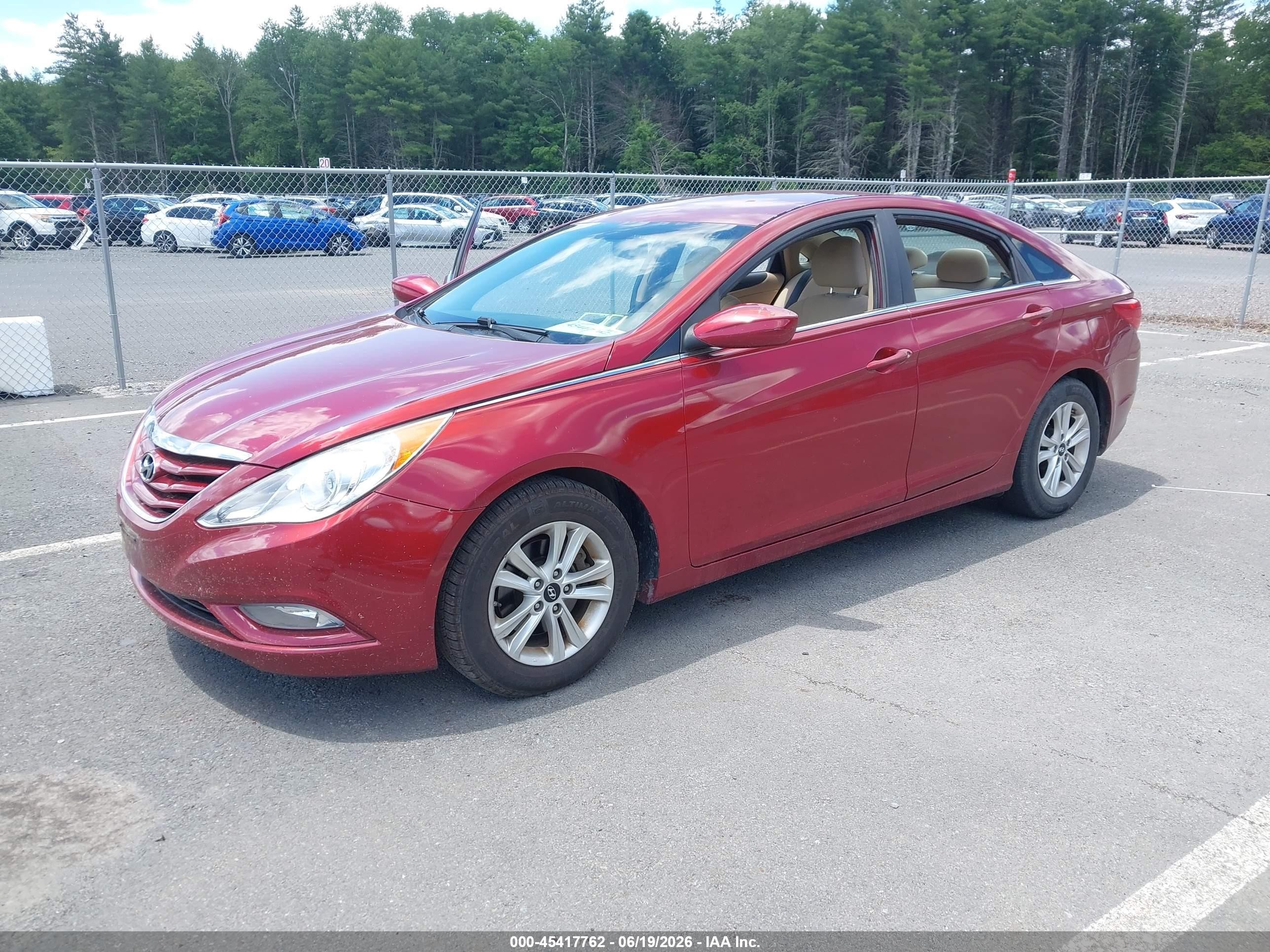 2013 Hyundai Sonata Gls Red vin: 5NPEB4AC0DH736459