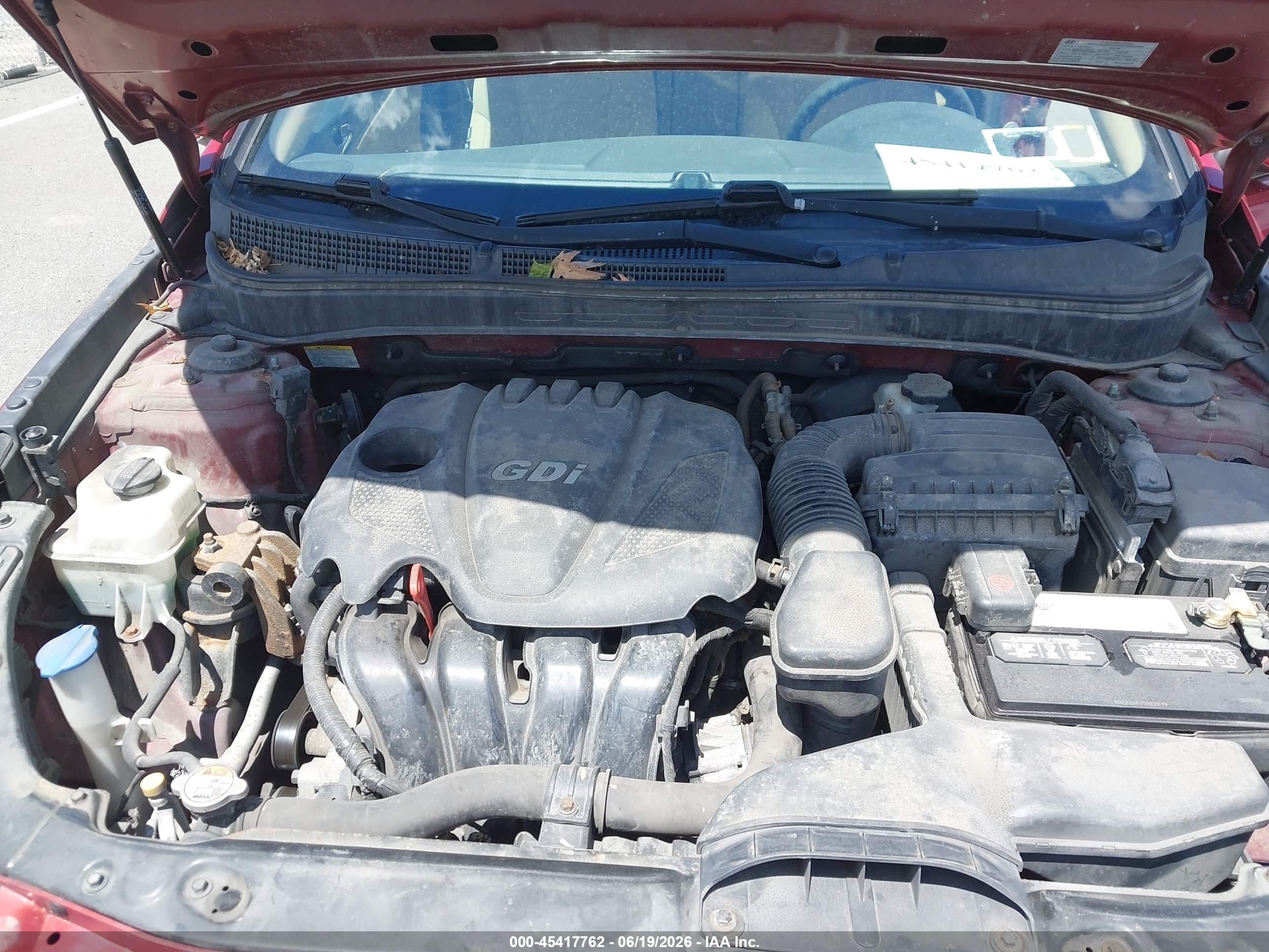 2013 Hyundai Sonata Gls Red vin: 5NPEB4AC0DH736459