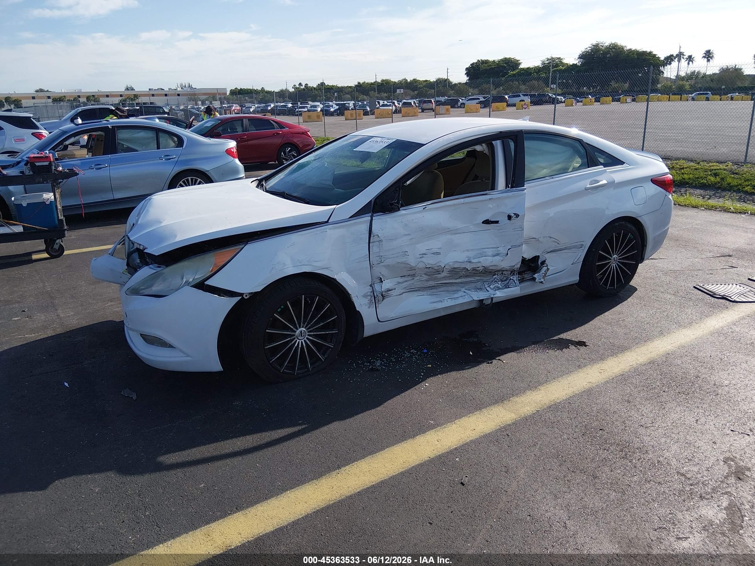 2013 Hyundai Sonata Gls White vin: 5NPEB4AC0DH748045