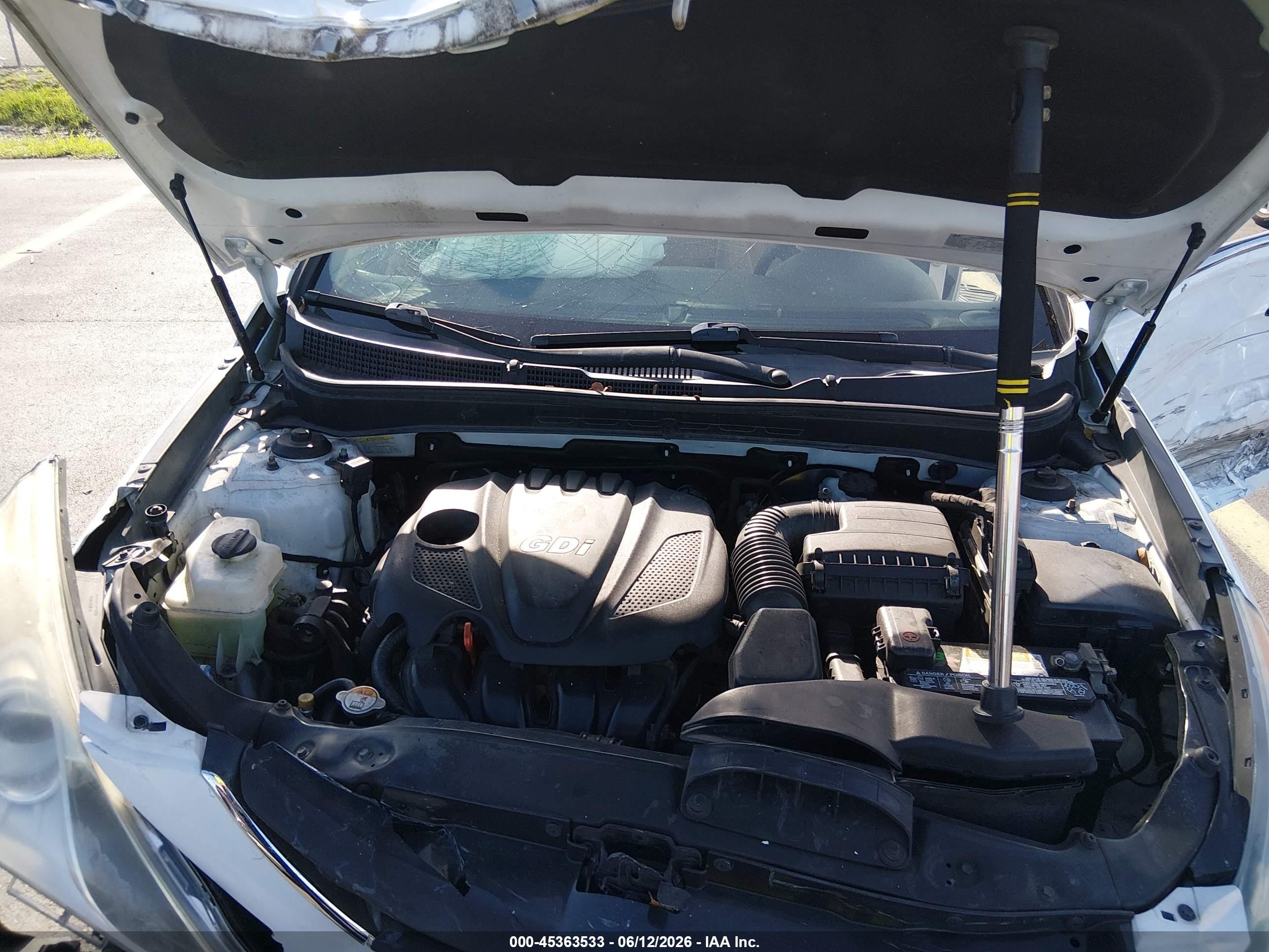 2013 Hyundai Sonata Gls White vin: 5NPEB4AC0DH748045