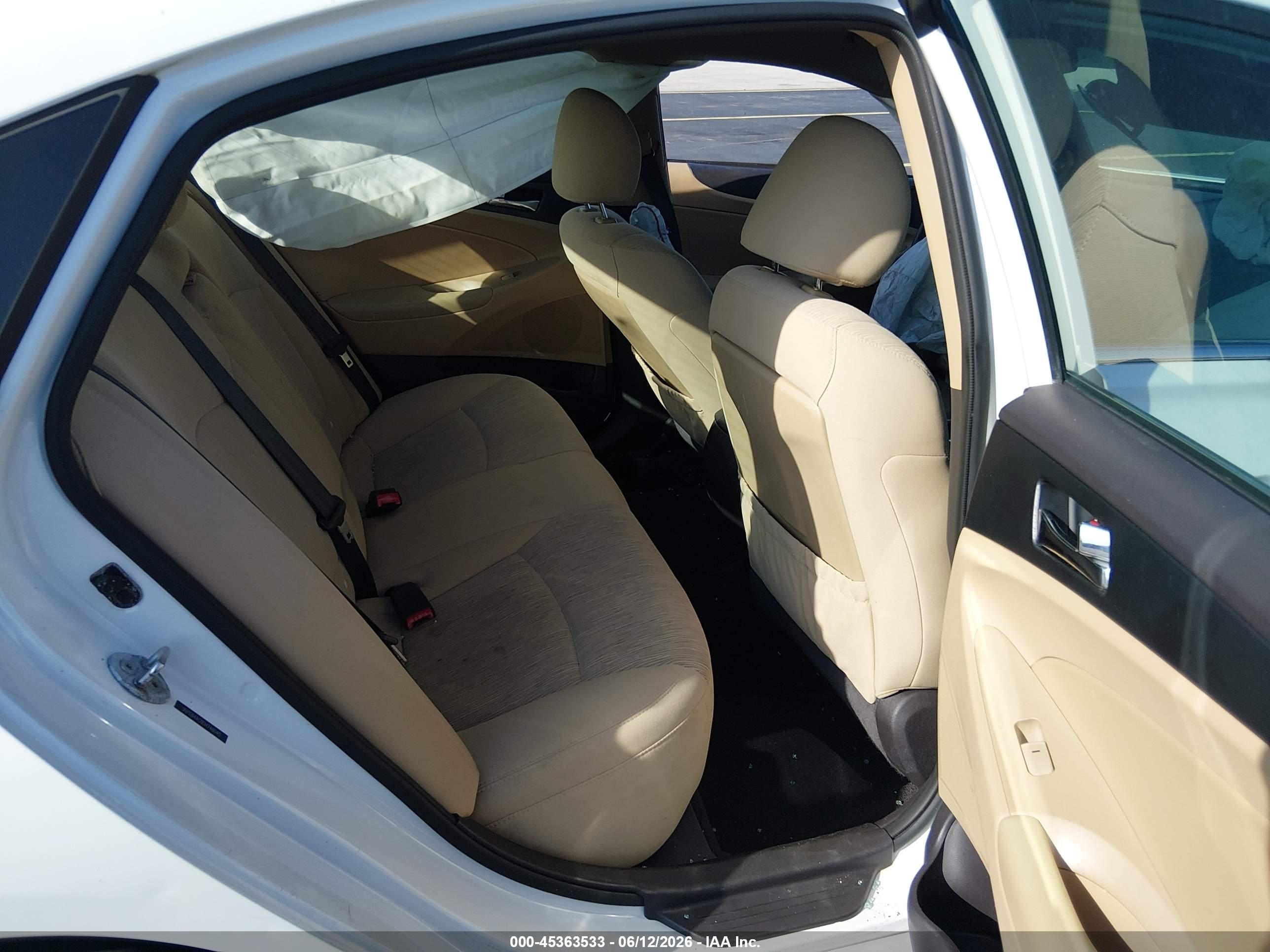 2013 Hyundai Sonata Gls White vin: 5NPEB4AC0DH748045