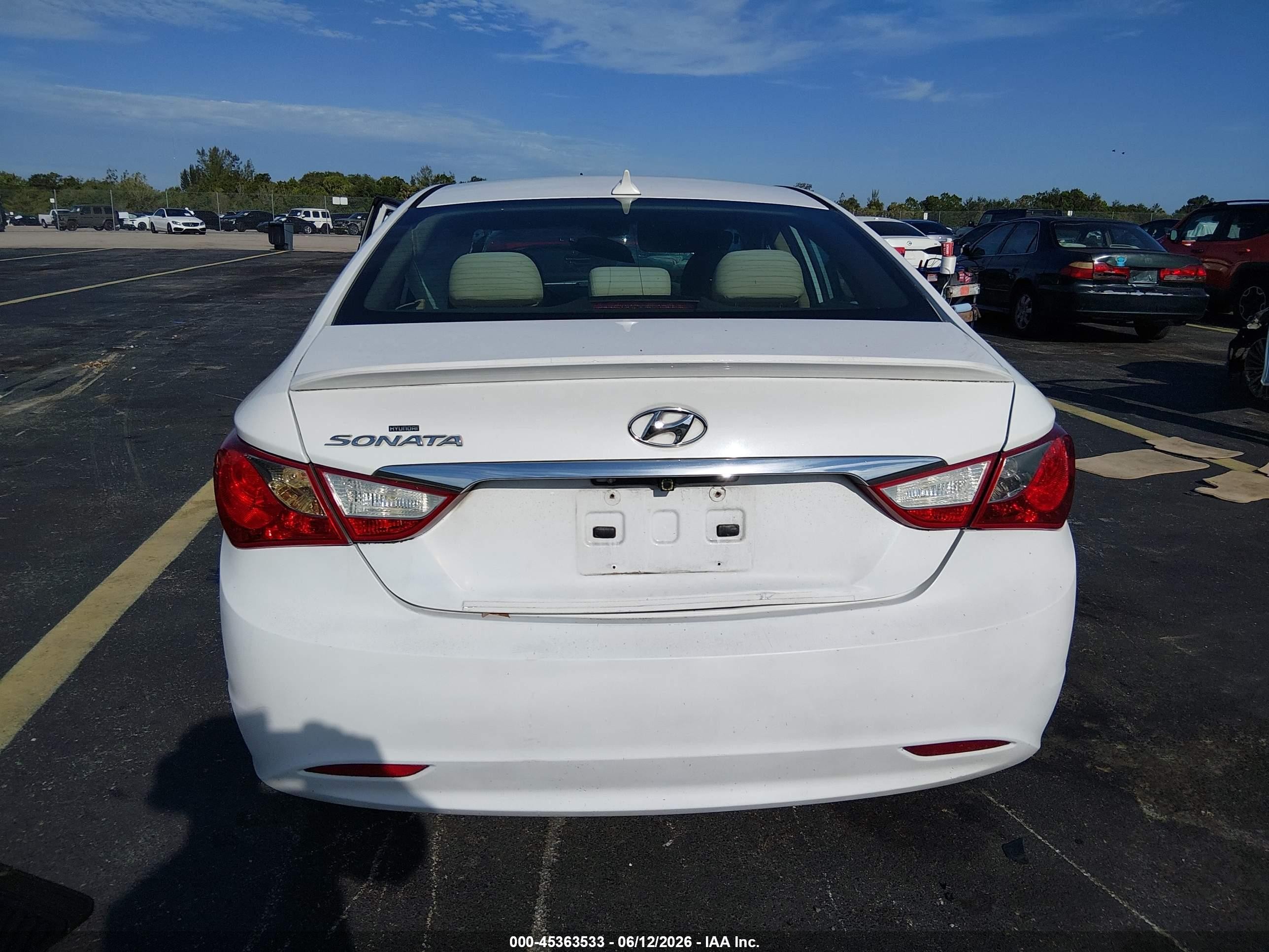 2013 Hyundai Sonata Gls White vin: 5NPEB4AC0DH748045
