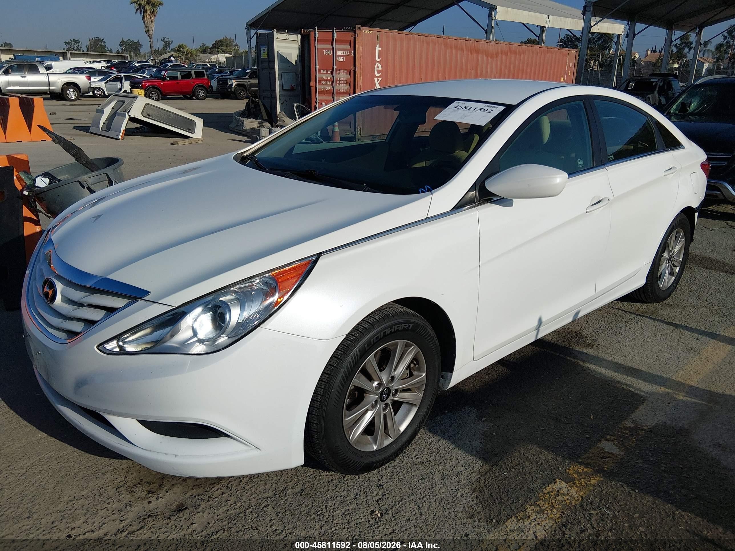 2013 Hyundai Sonata Gls White vin: 5NPEB4AC0DH757750
