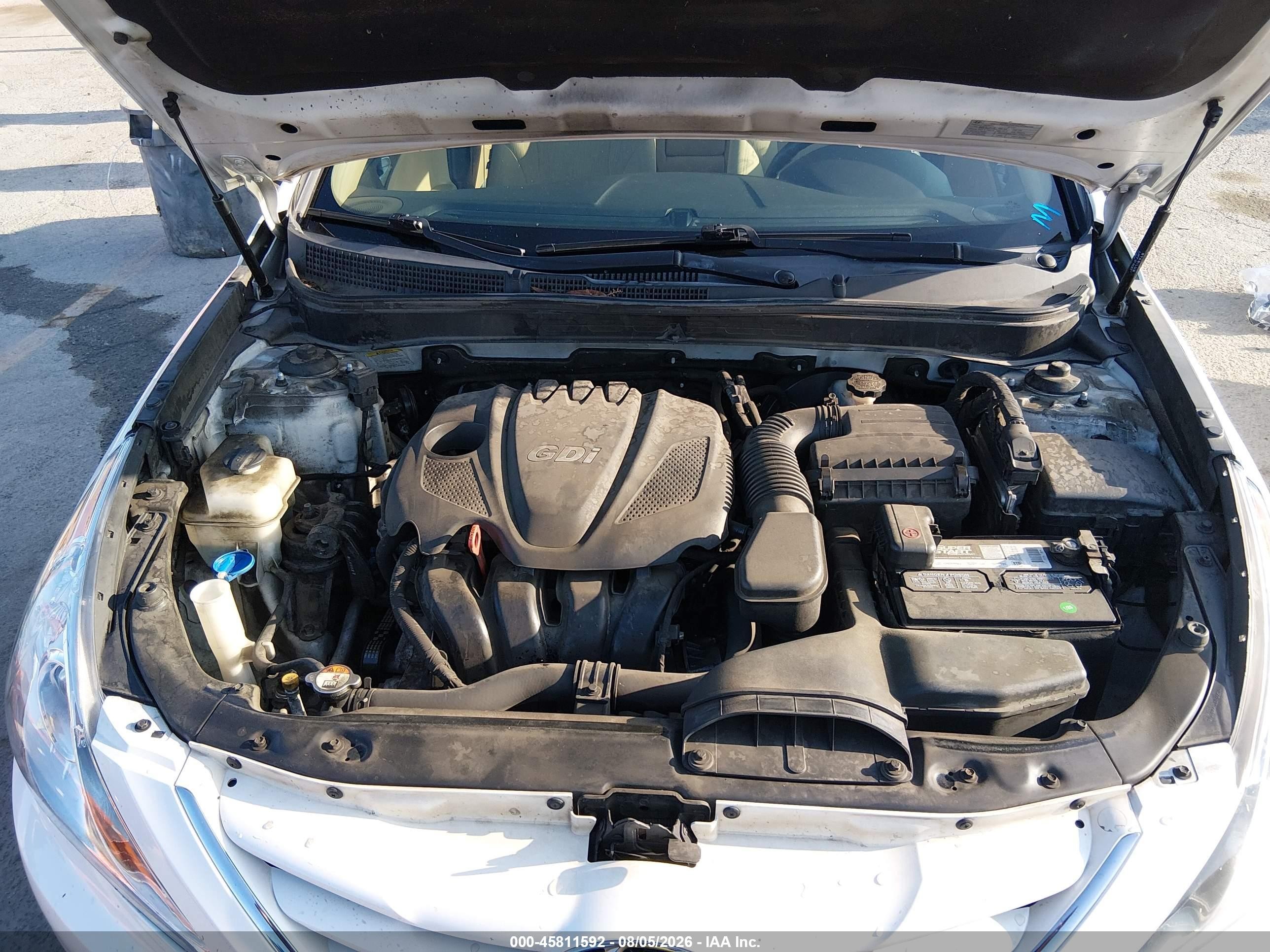 2013 Hyundai Sonata Gls White vin: 5NPEB4AC0DH757750