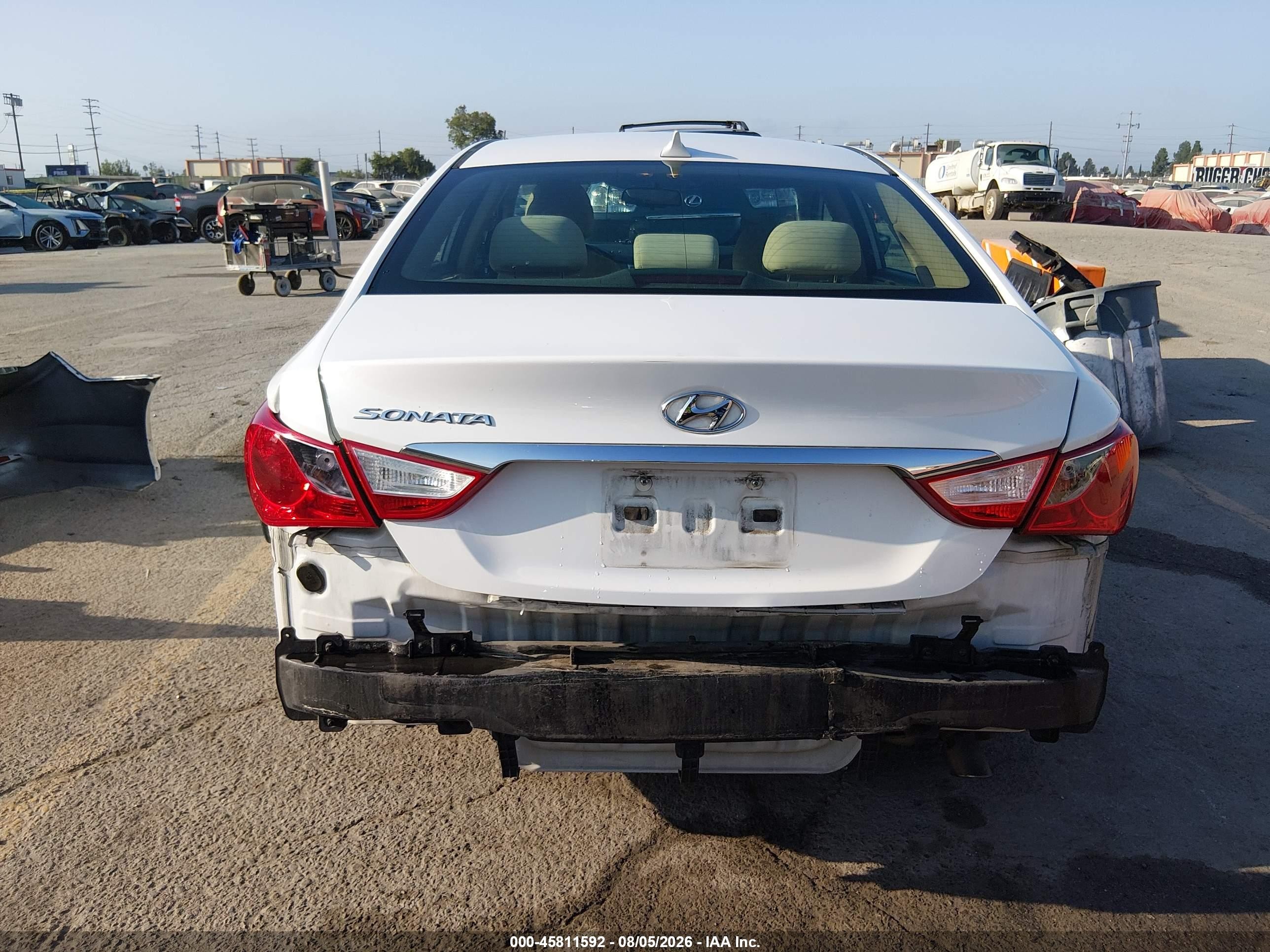 2013 Hyundai Sonata Gls White vin: 5NPEB4AC0DH757750