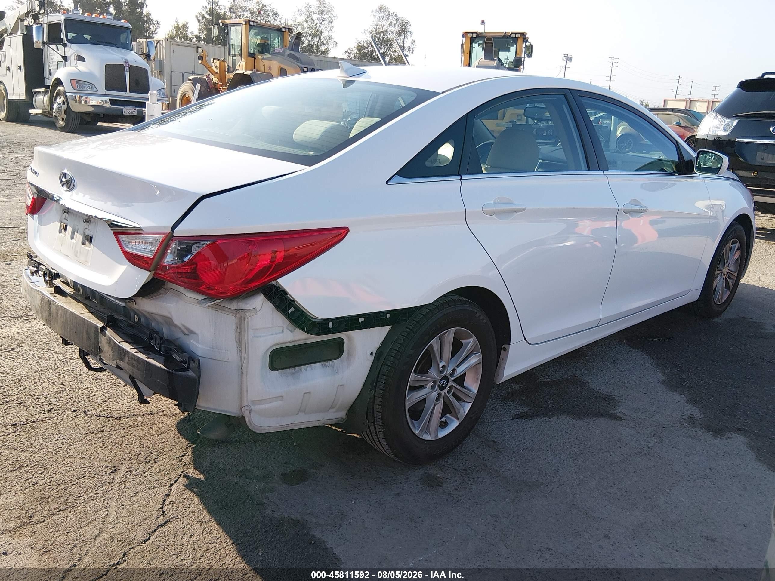 2013 Hyundai Sonata Gls White vin: 5NPEB4AC0DH757750