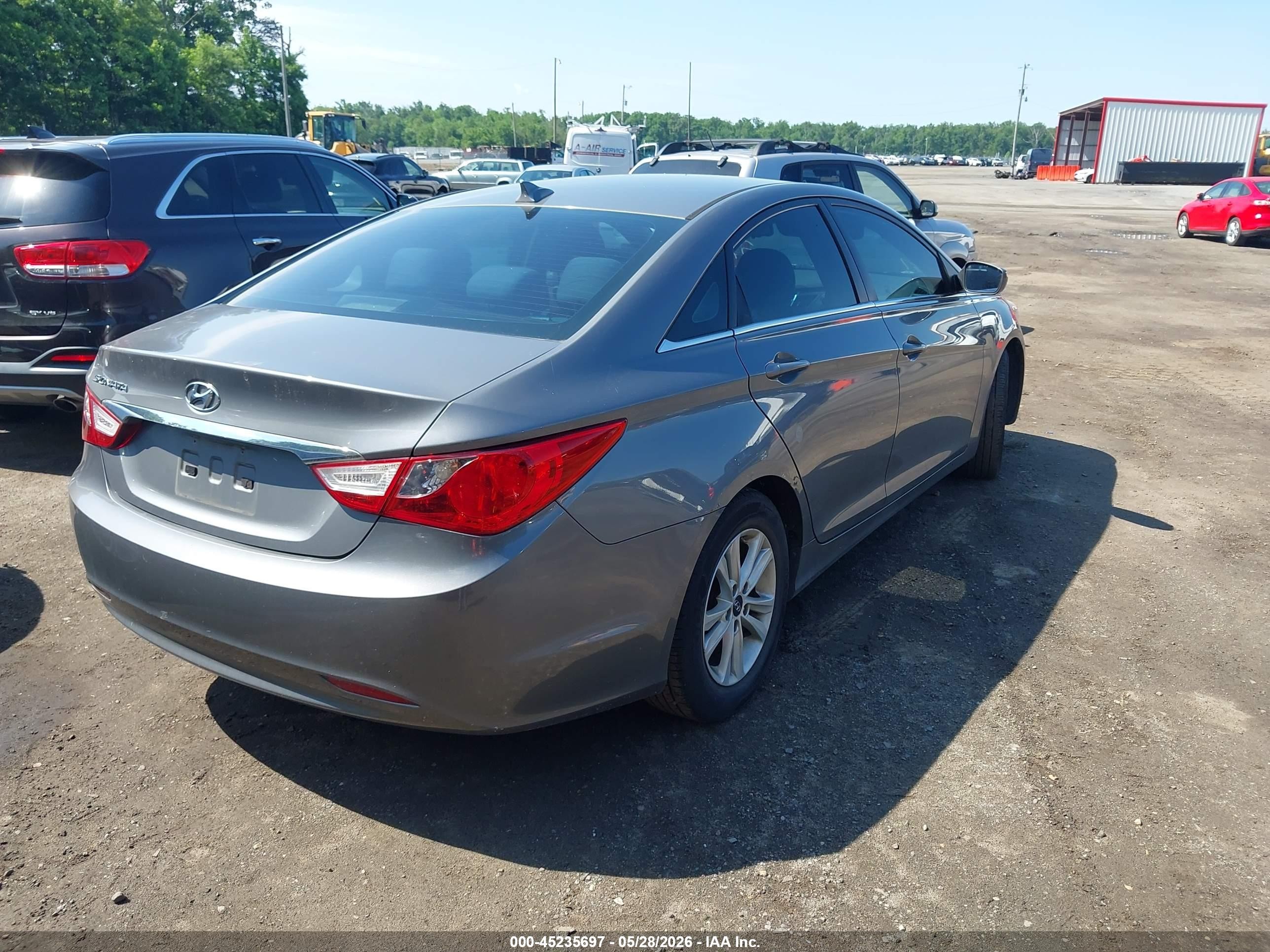 2013 Hyundai Sonata Gls Gray vin: 5NPEB4AC0DH757828