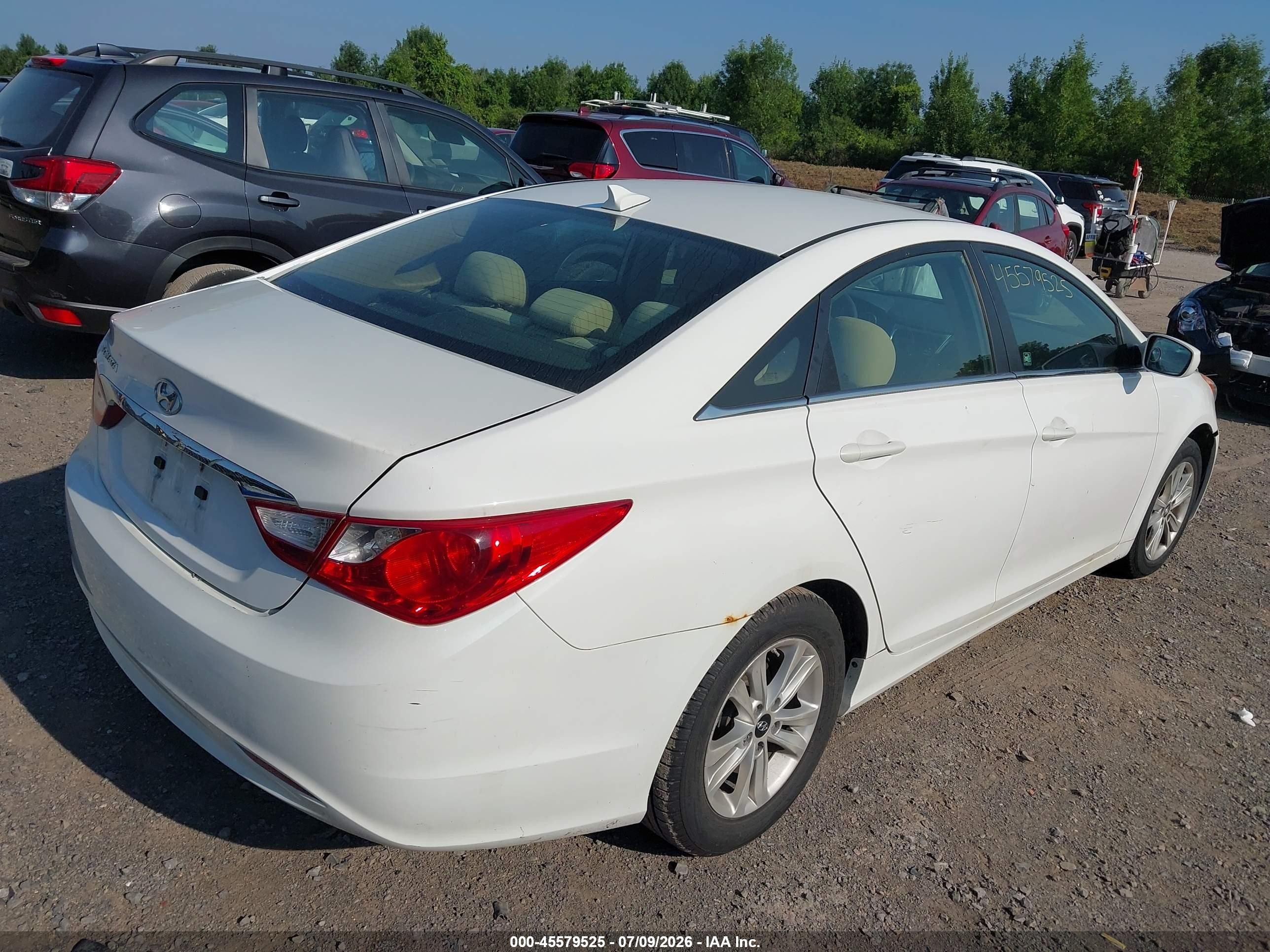 2013 Hyundai Sonata Gls White vin: 5NPEB4AC0DH763404