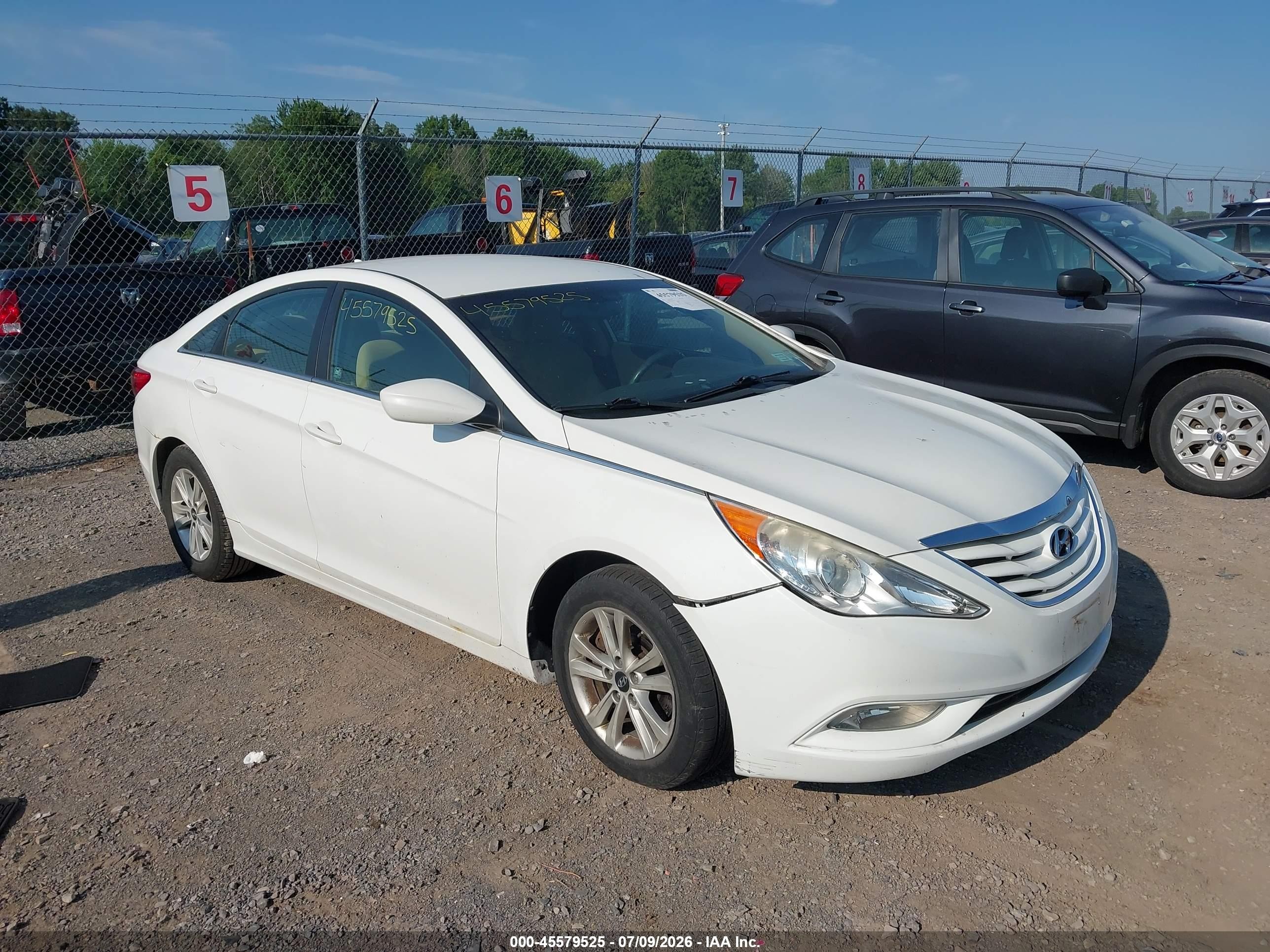 2013 Hyundai Sonata Gls White vin: 5NPEB4AC0DH763404