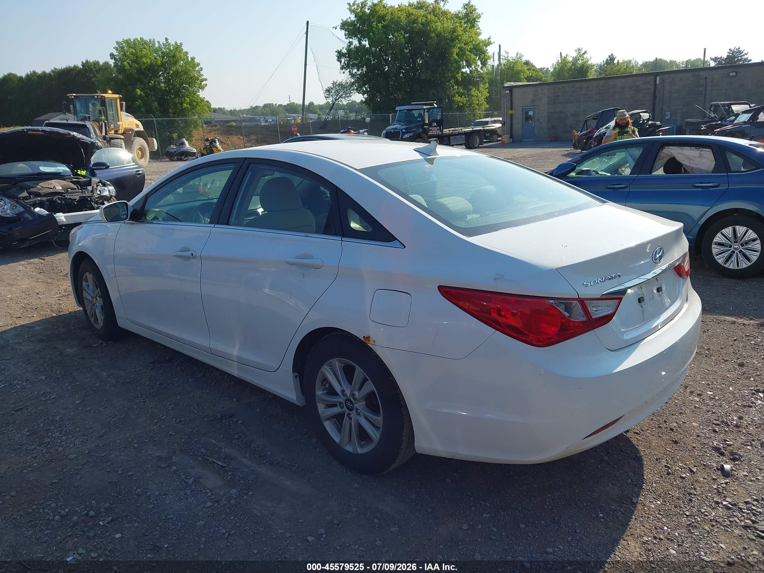 2013 Hyundai Sonata Gls White vin: 5NPEB4AC0DH763404