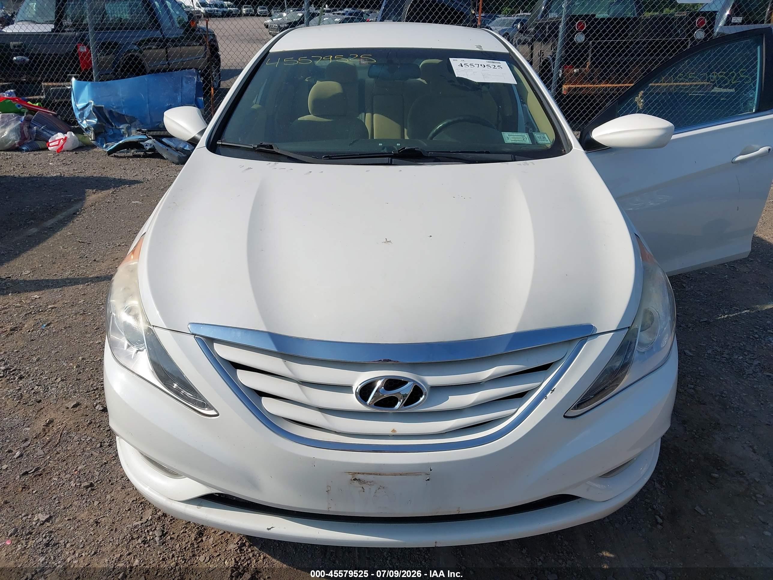 2013 Hyundai Sonata Gls White vin: 5NPEB4AC0DH763404