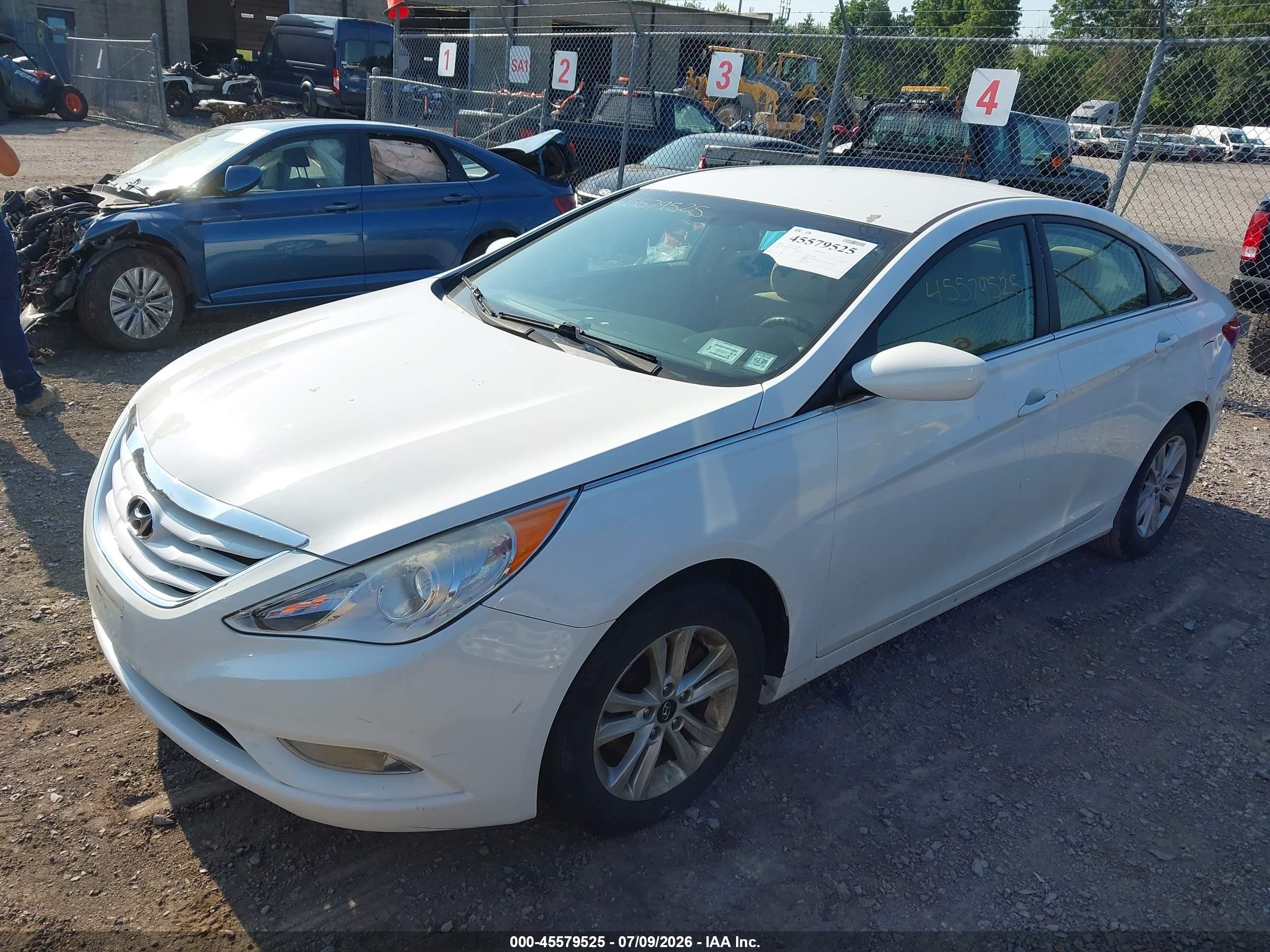 2013 Hyundai Sonata Gls White vin: 5NPEB4AC0DH763404