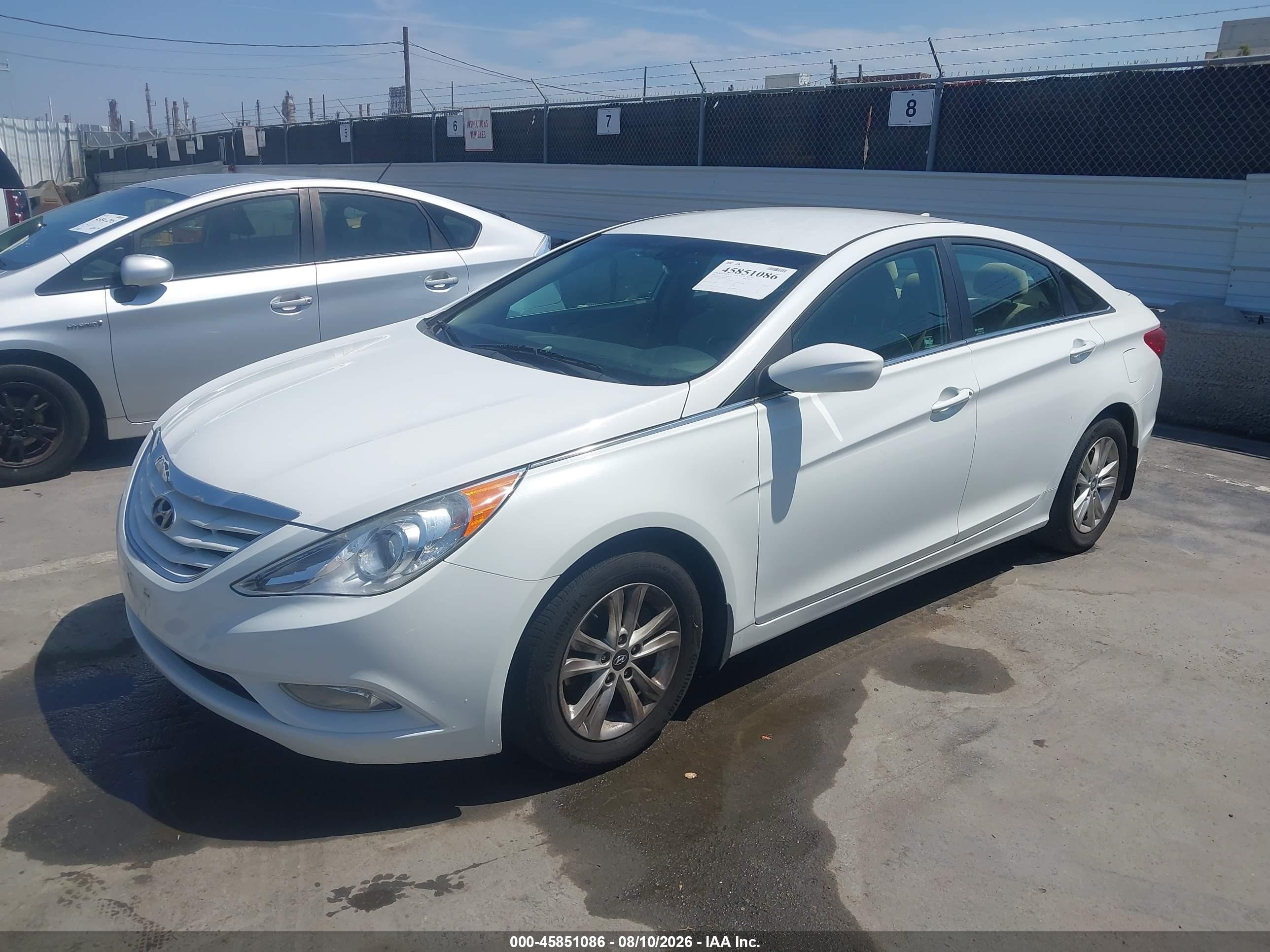 2013 Hyundai Sonata Gls White vin: 5NPEB4AC0DH764195