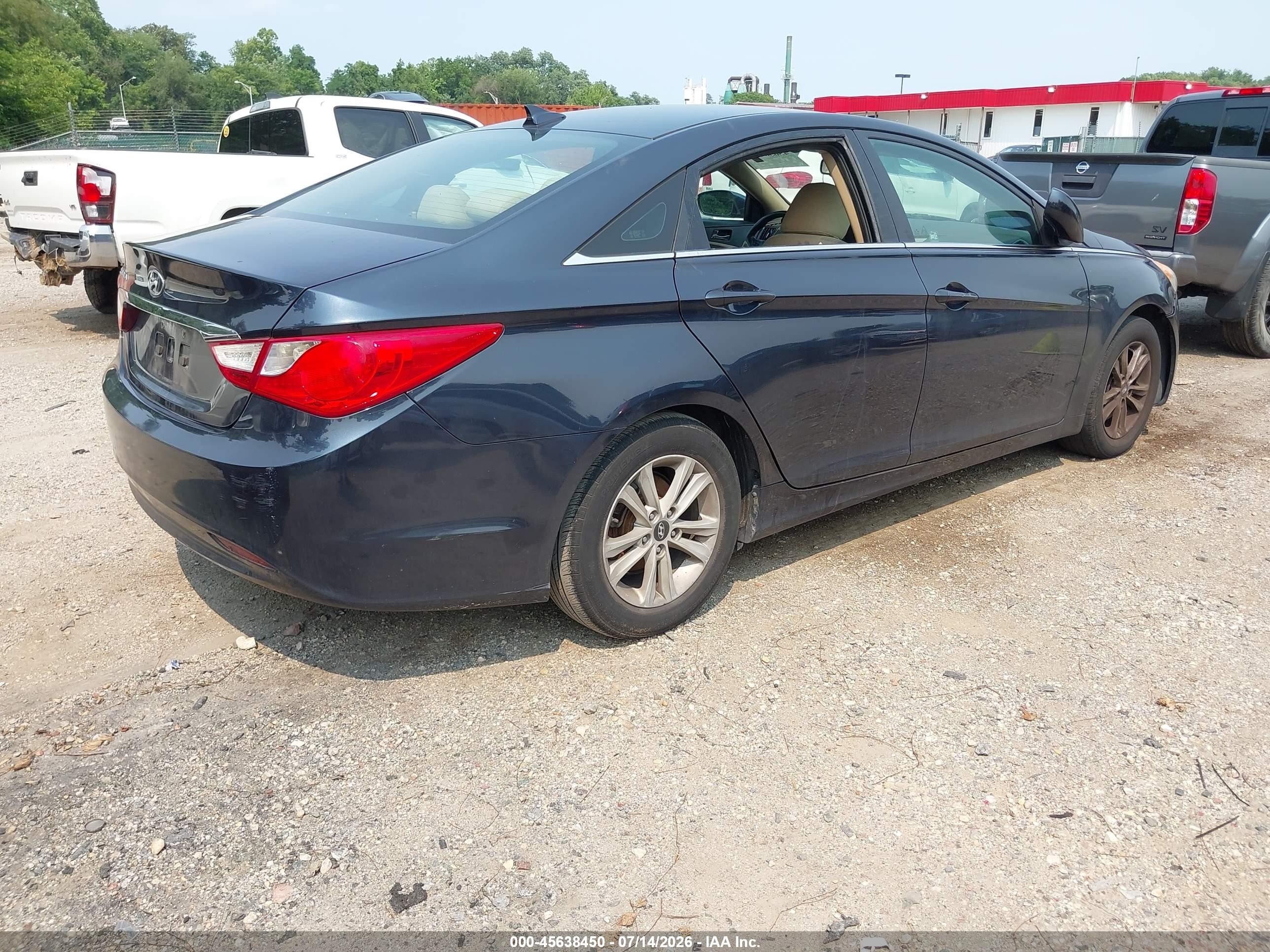 2013 Hyundai Sonata Gls Blue vin: 5NPEB4AC0DH791977