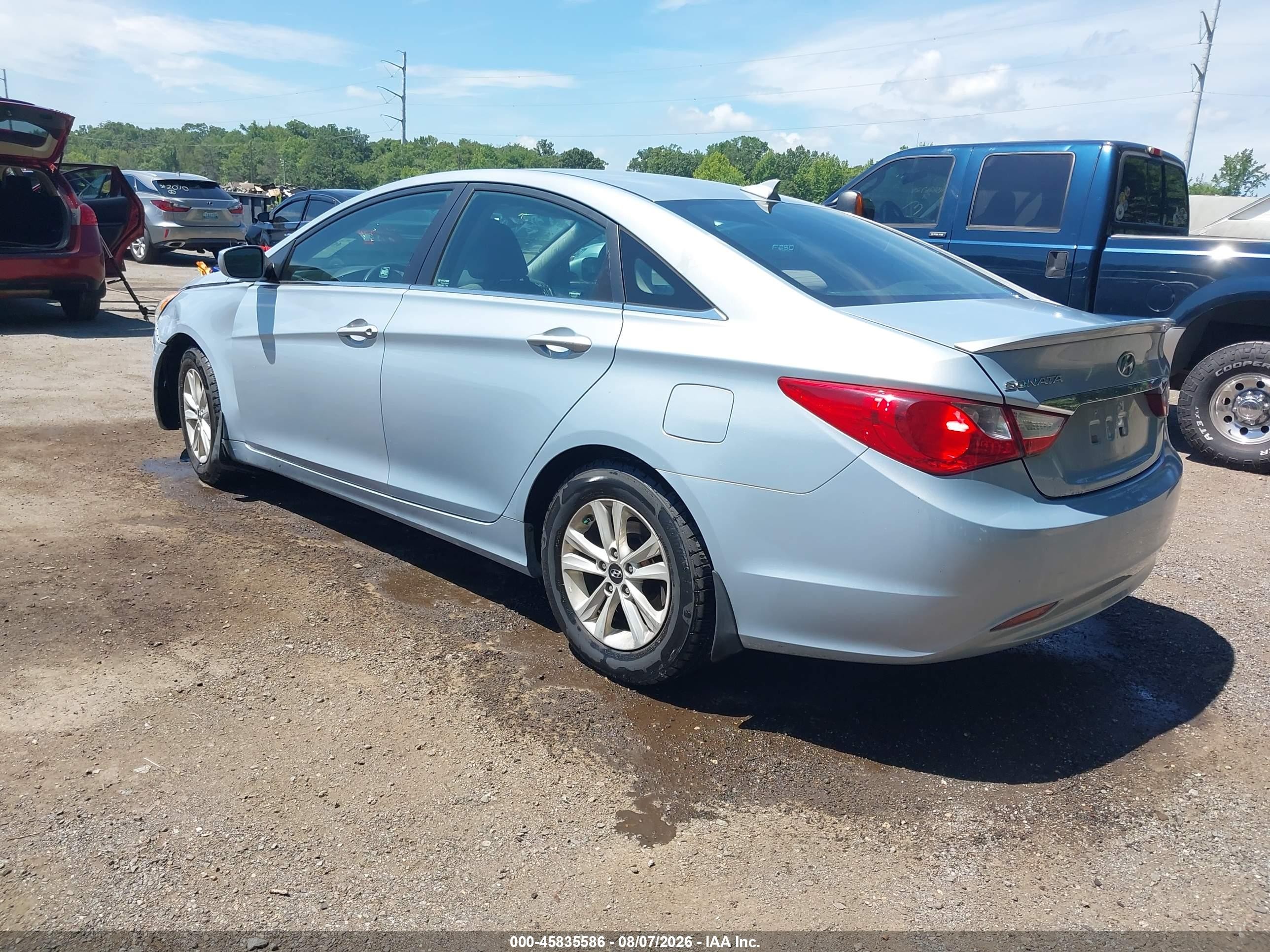 2013 Hyundai Sonata Gls Light Blue vin: 5NPEB4AC0DH801715