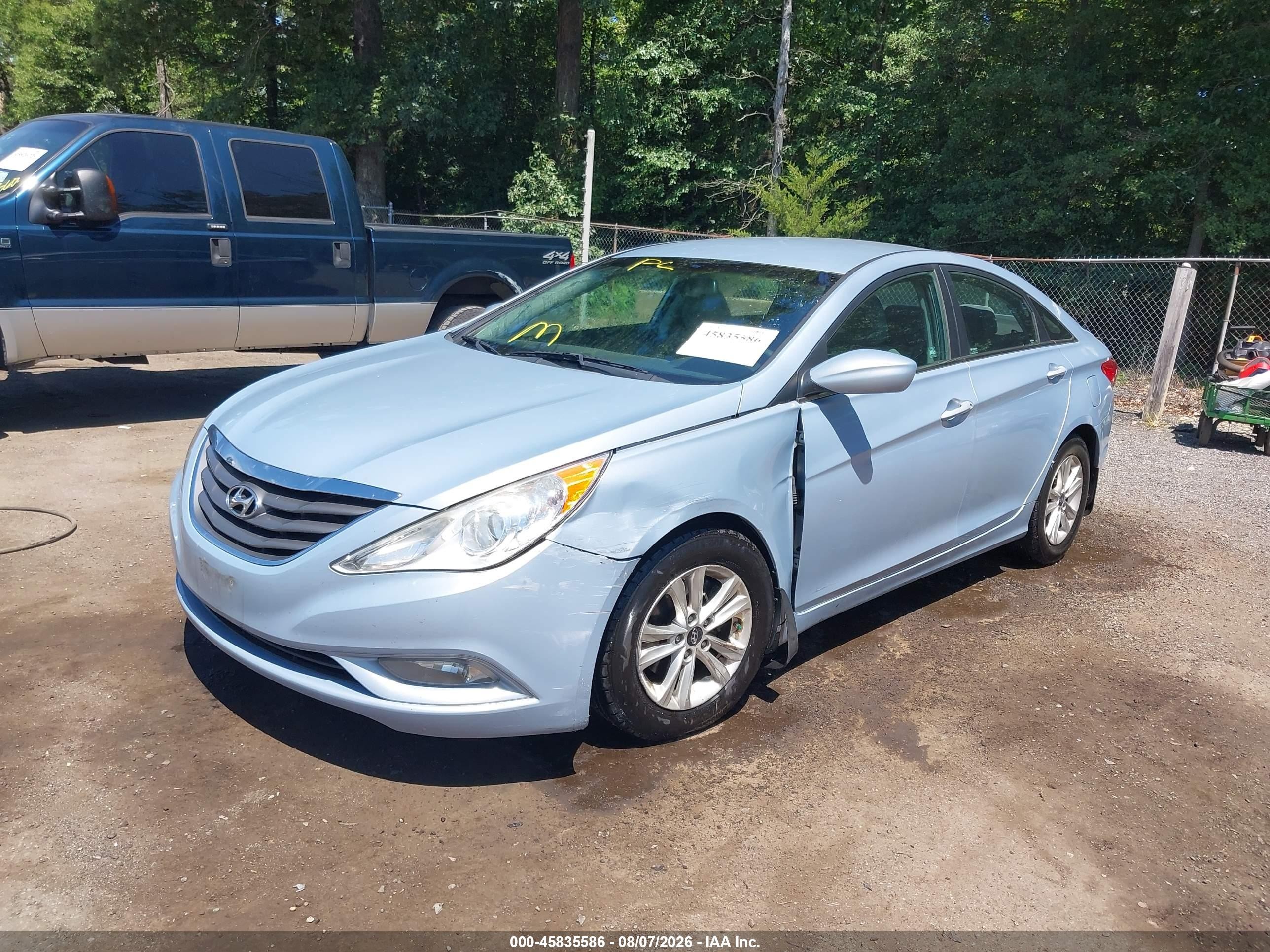 2013 Hyundai Sonata Gls Light Blue vin: 5NPEB4AC0DH801715