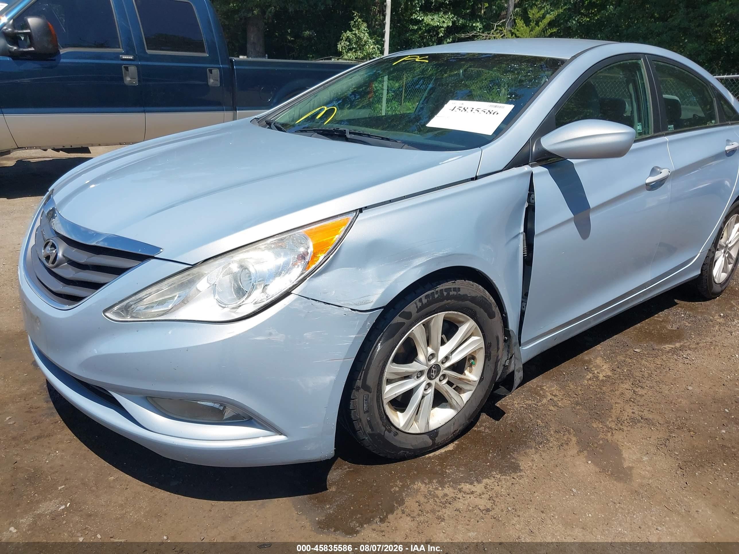 2013 Hyundai Sonata Gls Light Blue vin: 5NPEB4AC0DH801715
