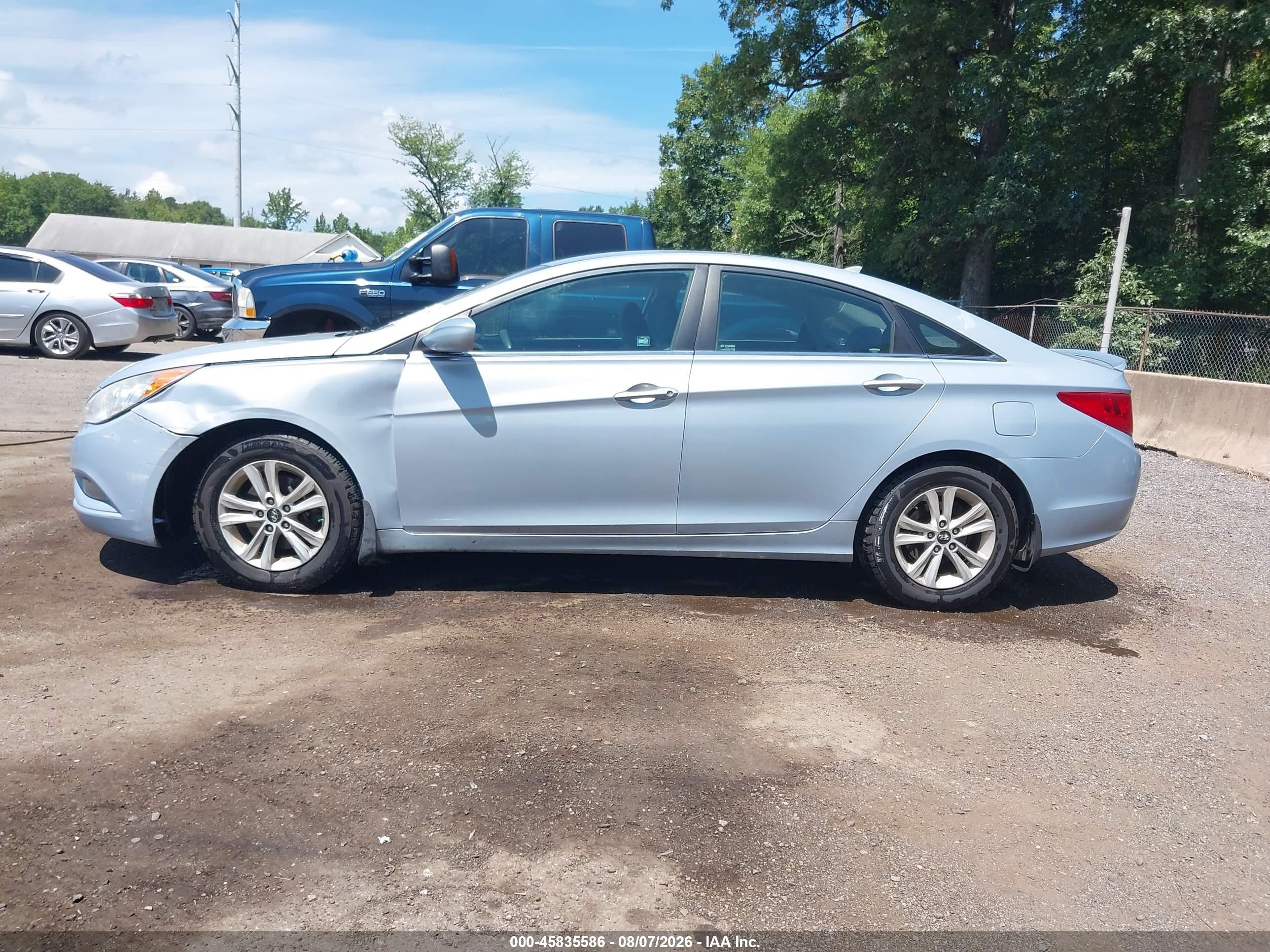 2013 Hyundai Sonata Gls Light Blue vin: 5NPEB4AC0DH801715
