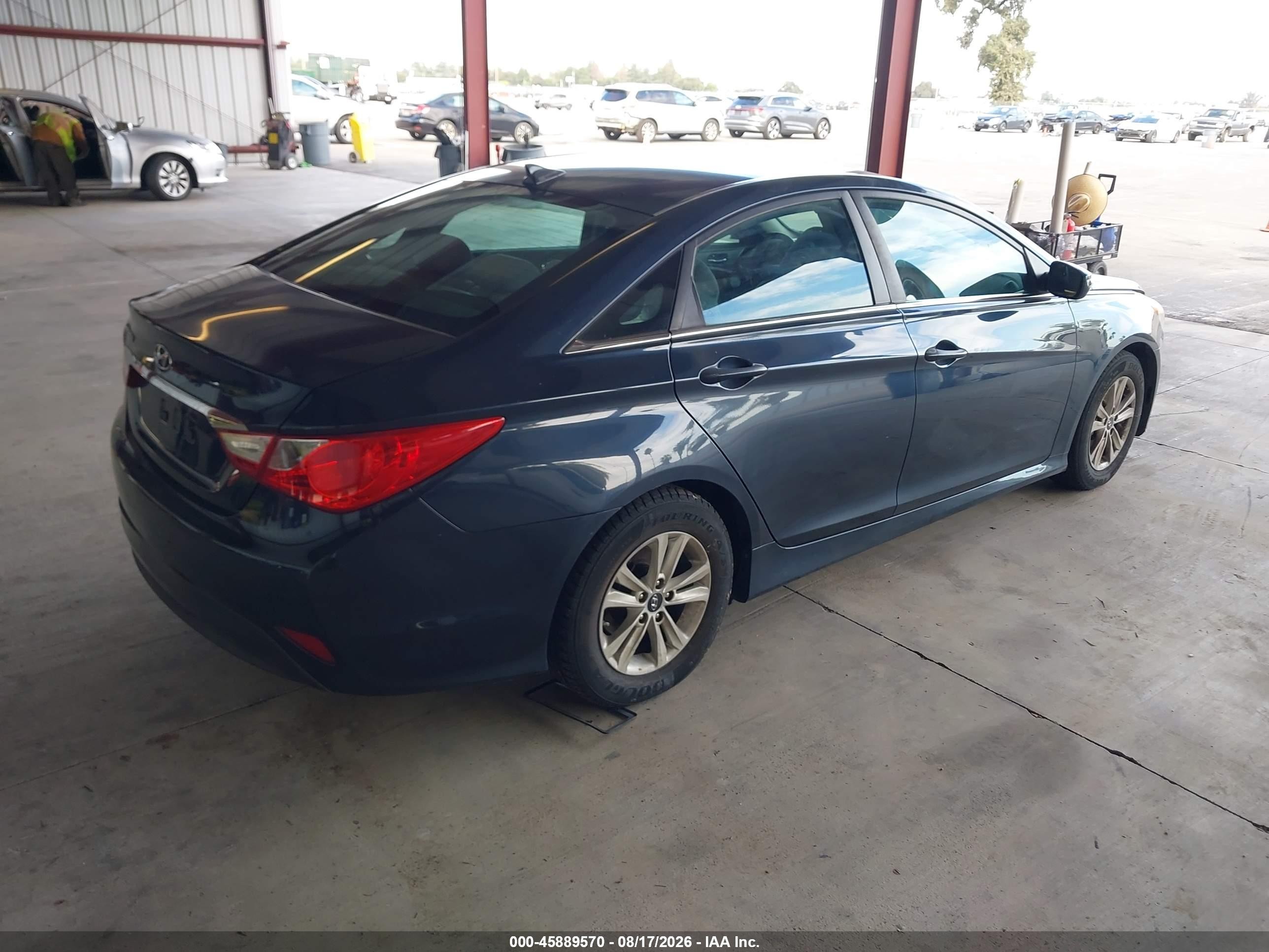 2014 Hyundai Sonata Gls Blue vin: 5NPEB4AC0EH825093