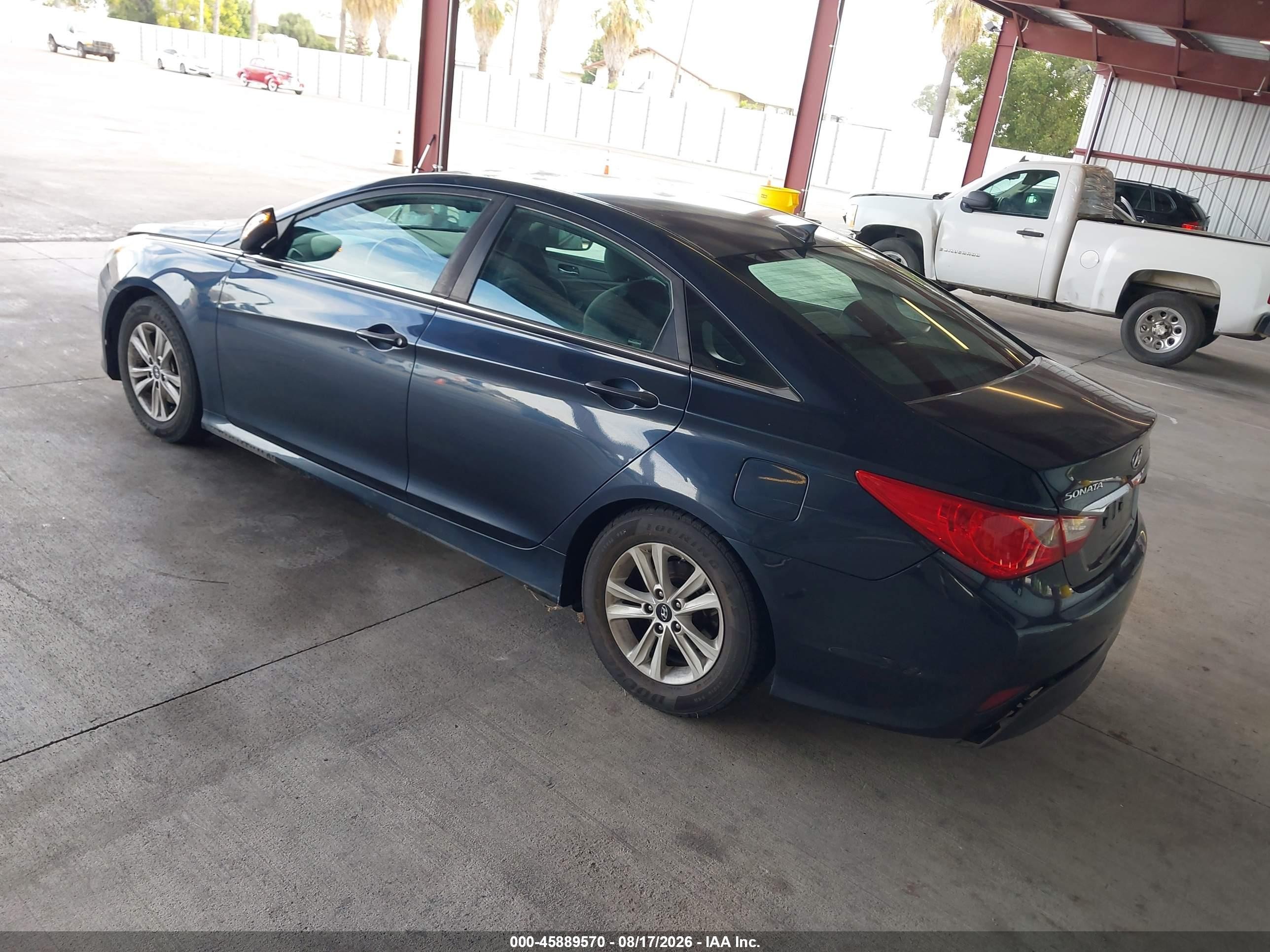 2014 Hyundai Sonata Gls Blue vin: 5NPEB4AC0EH825093