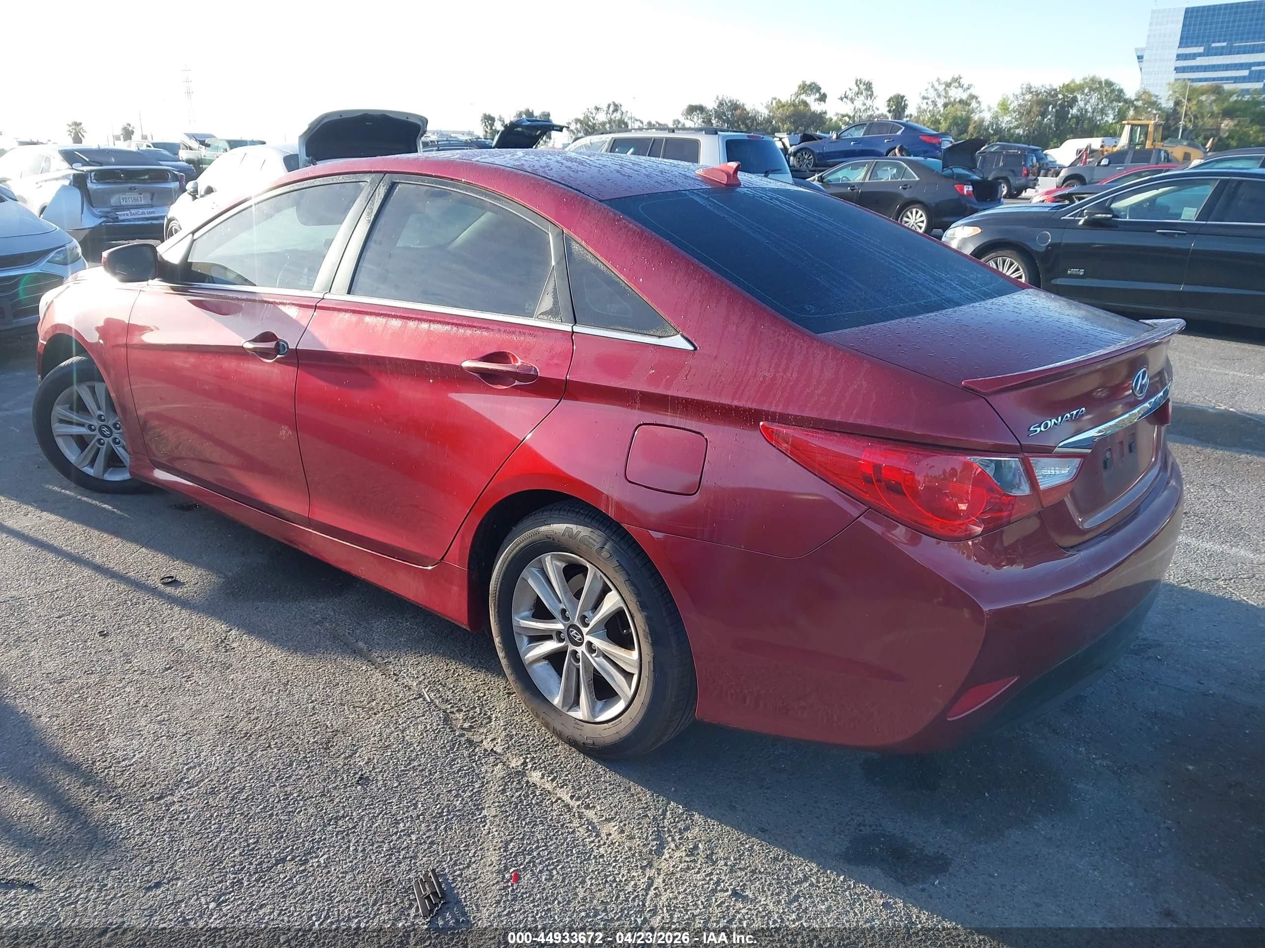 2014 Hyundai Sonata Gls Красный vin: 5NPEB4AC0EH835848