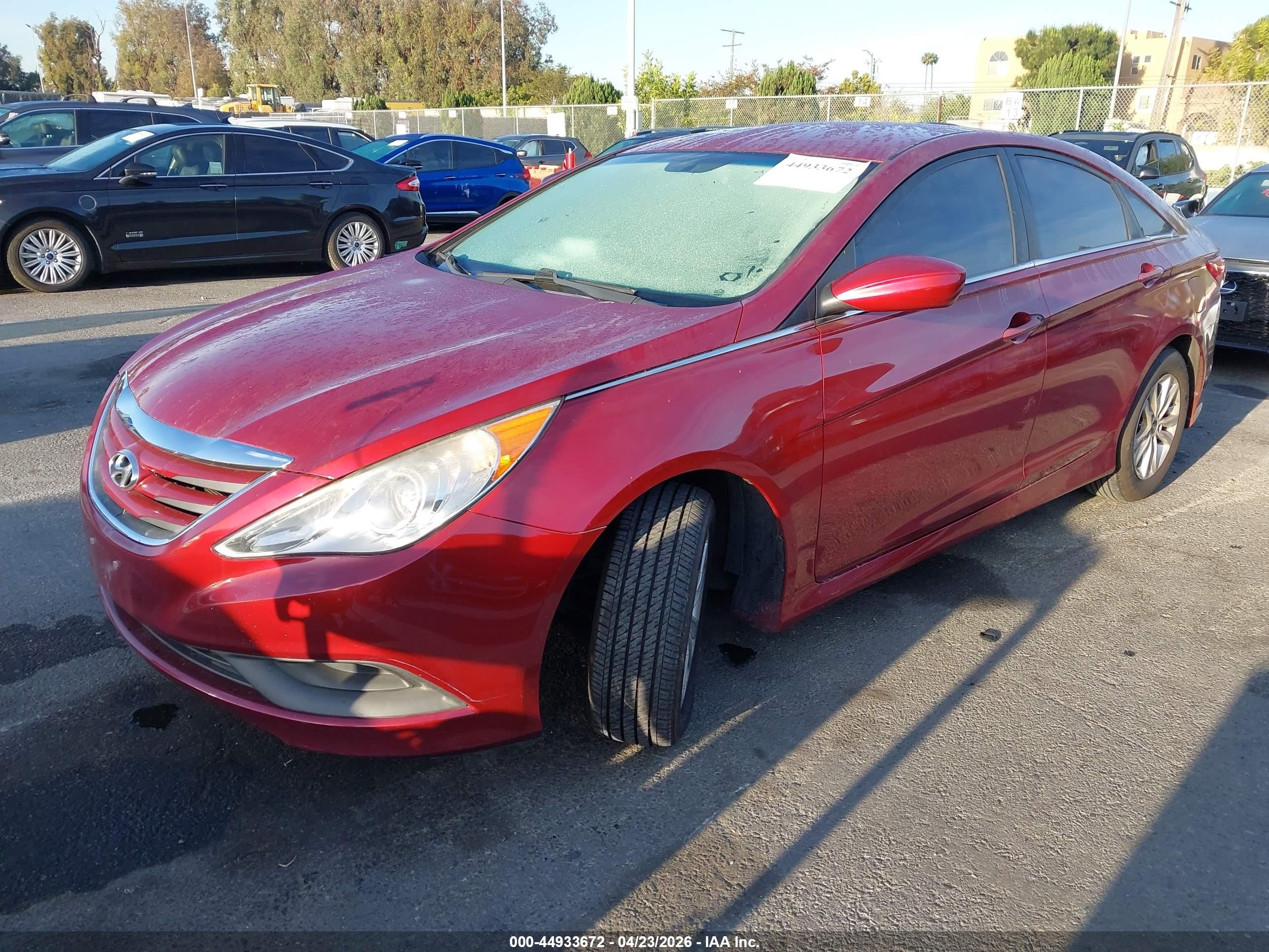2014 Hyundai Sonata Gls Красный vin: 5NPEB4AC0EH835848