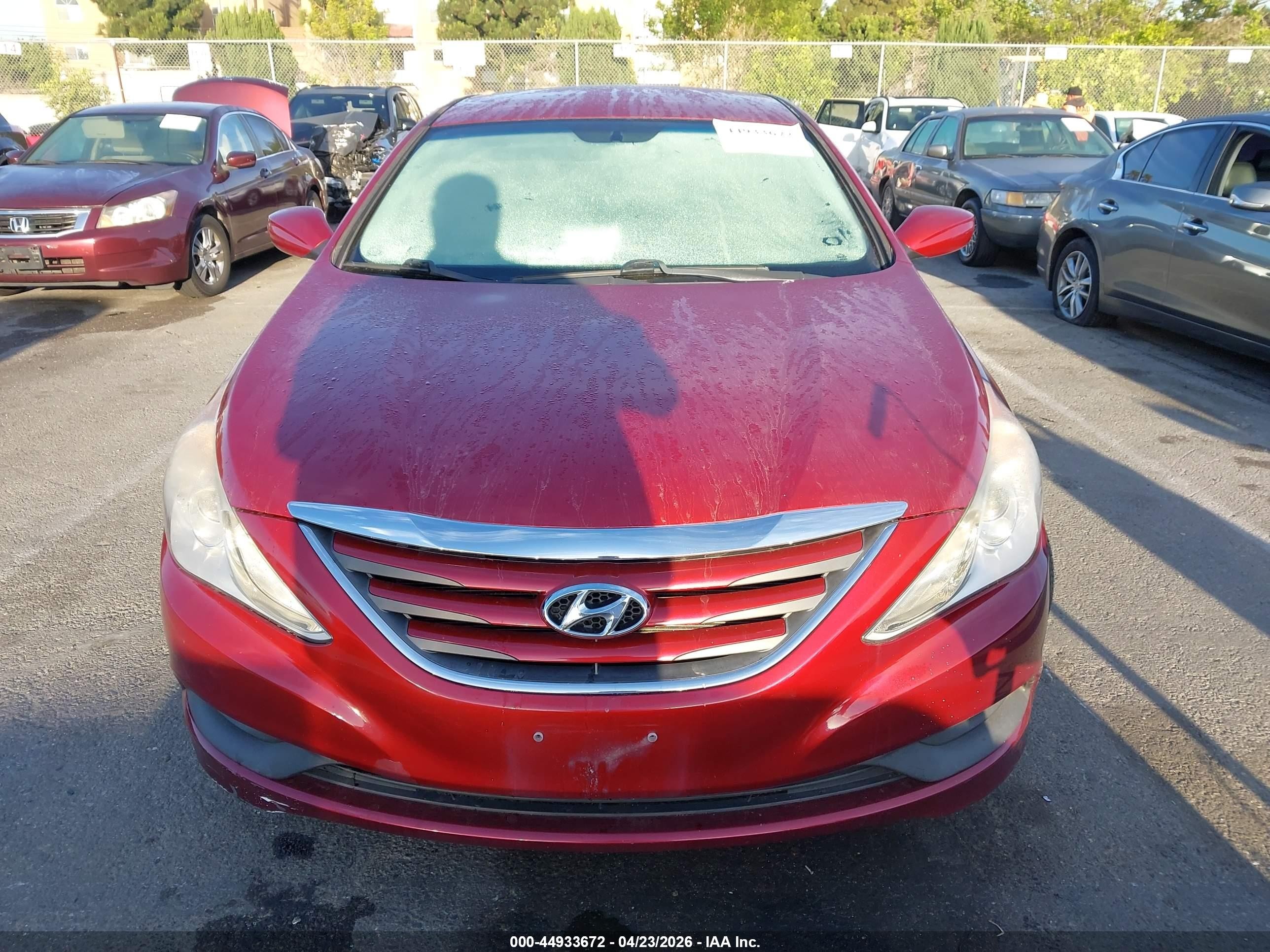 2014 Hyundai Sonata Gls Красный vin: 5NPEB4AC0EH835848