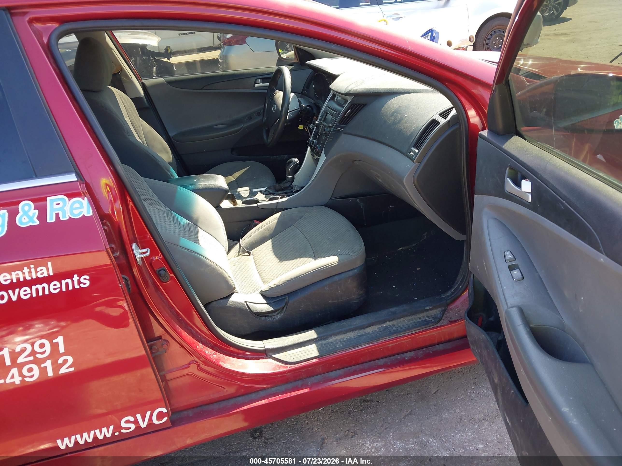2014 Hyundai Sonata Gls Red vin: 5NPEB4AC0EH843206
