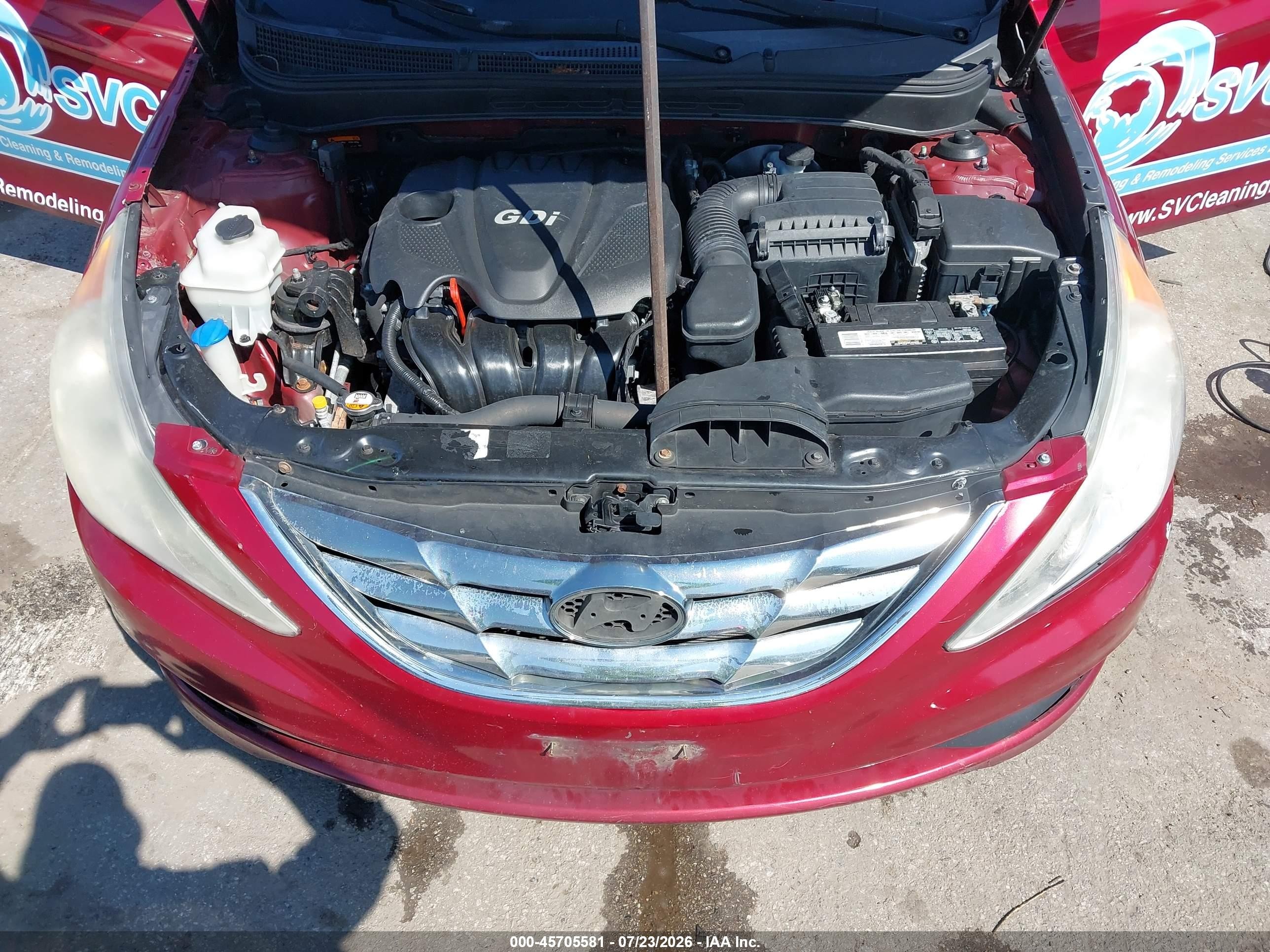 2014 Hyundai Sonata Gls Red vin: 5NPEB4AC0EH843206