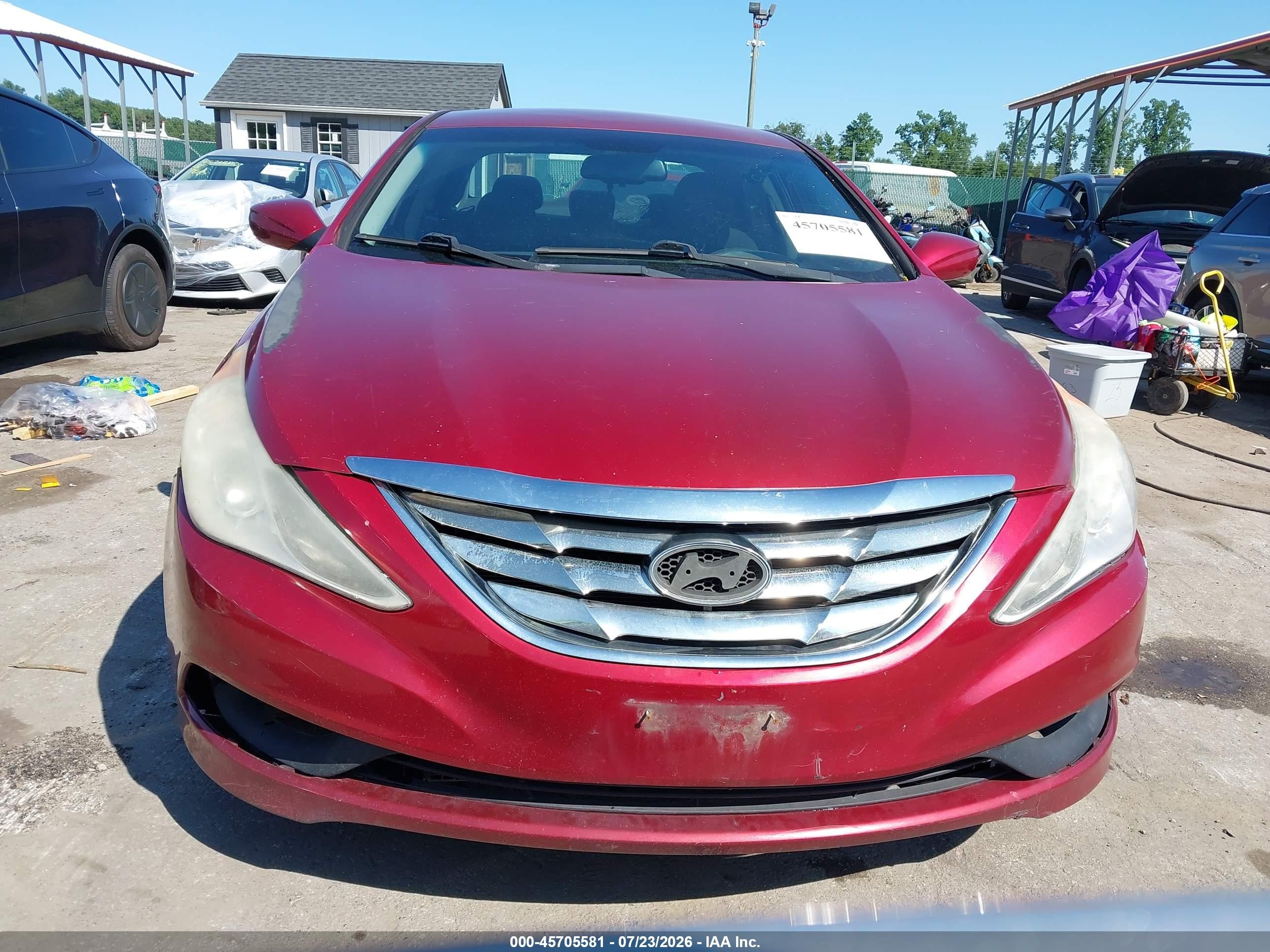 2014 Hyundai Sonata Gls Red vin: 5NPEB4AC0EH843206