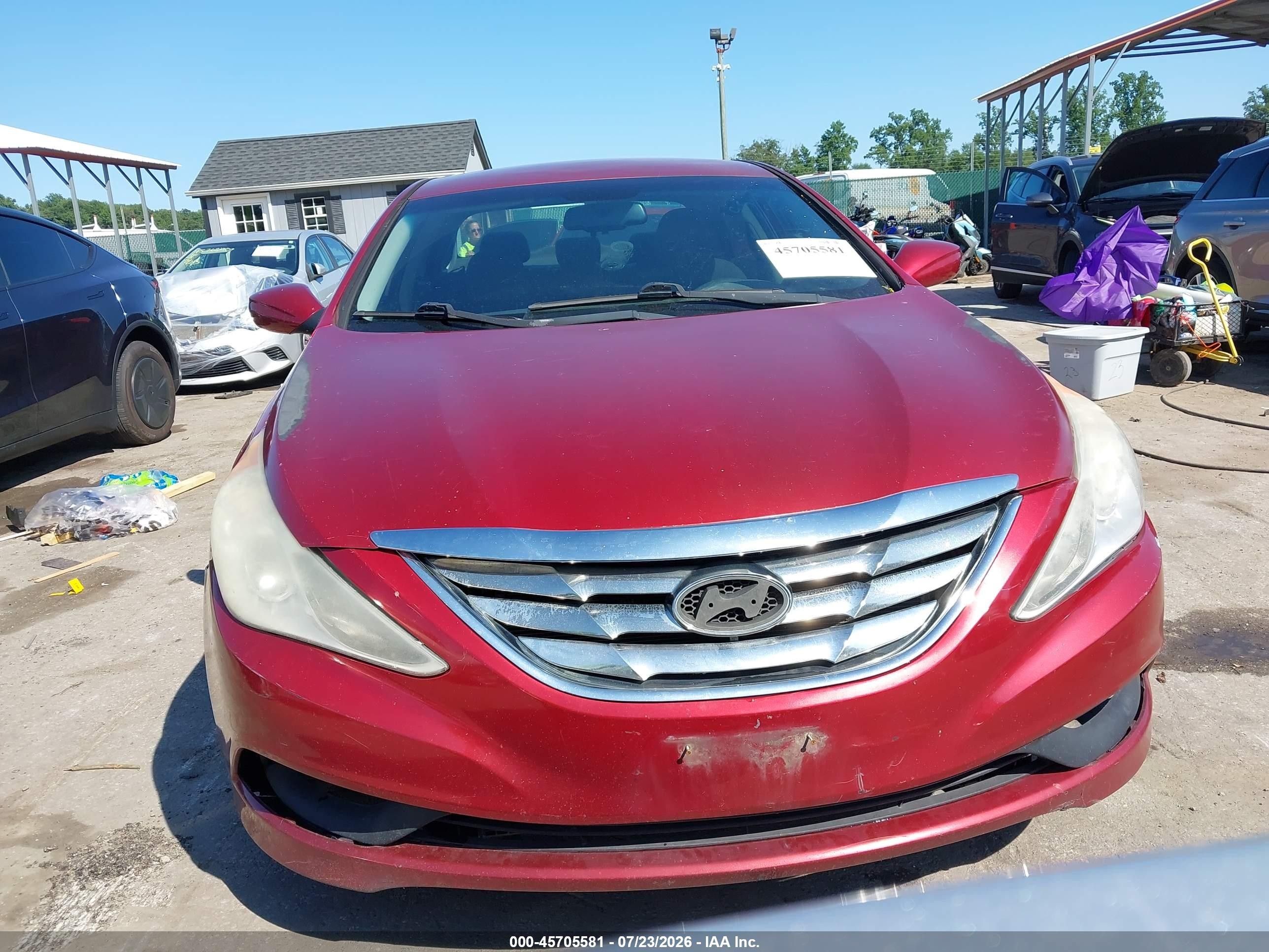 2014 Hyundai Sonata Gls Red vin: 5NPEB4AC0EH843206