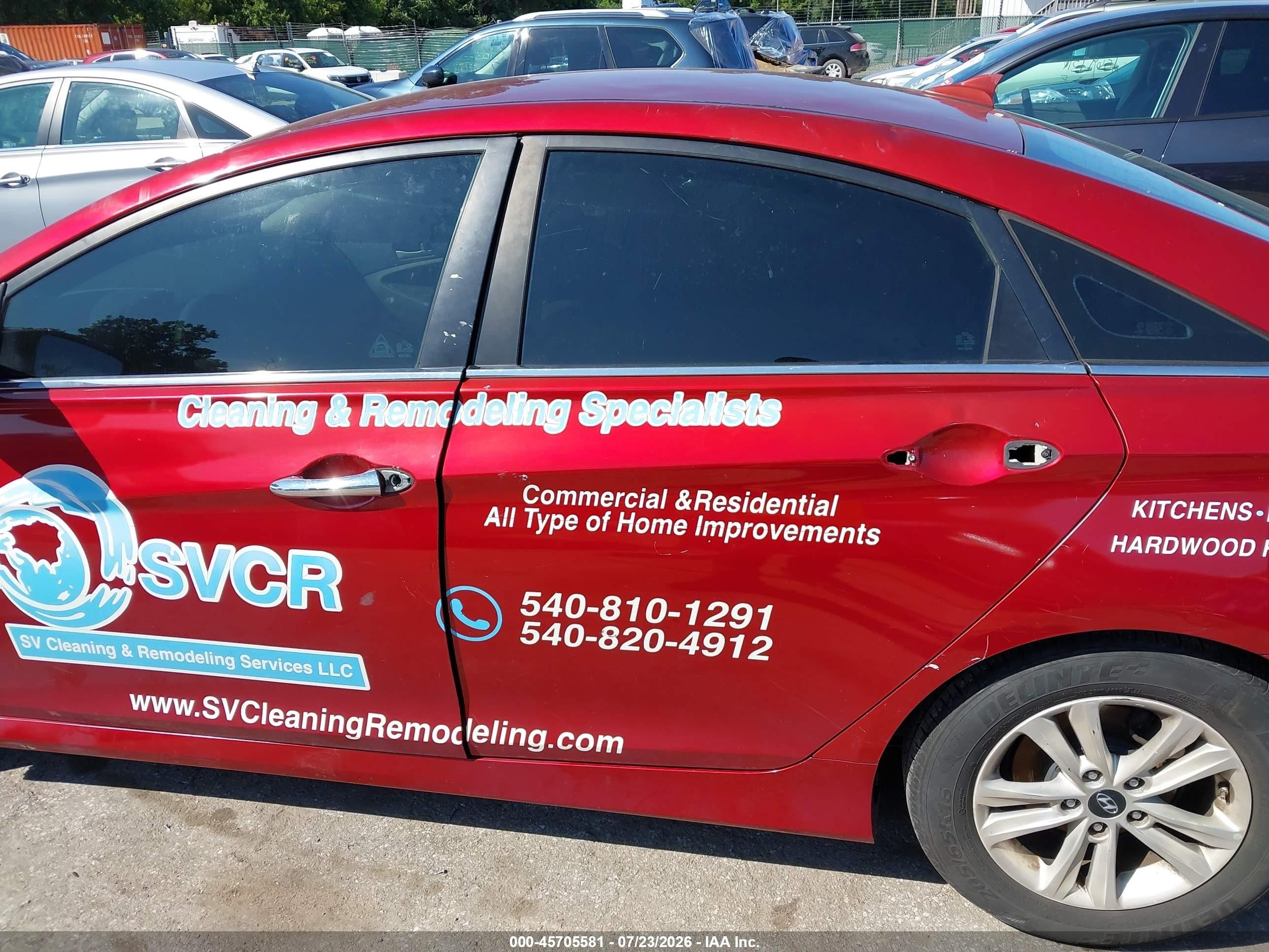 2014 Hyundai Sonata Gls Red vin: 5NPEB4AC0EH843206