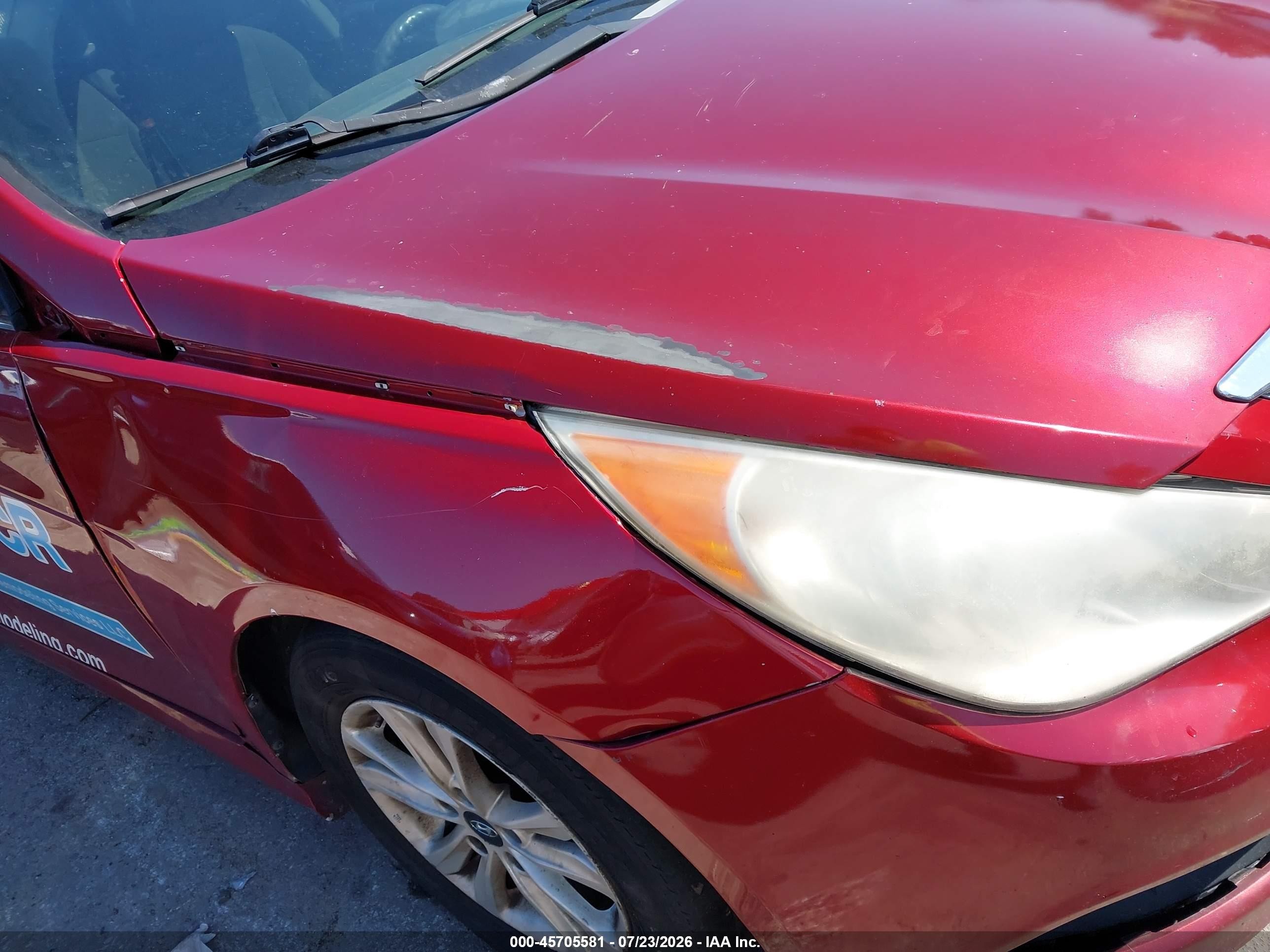 2014 Hyundai Sonata Gls Red vin: 5NPEB4AC0EH843206