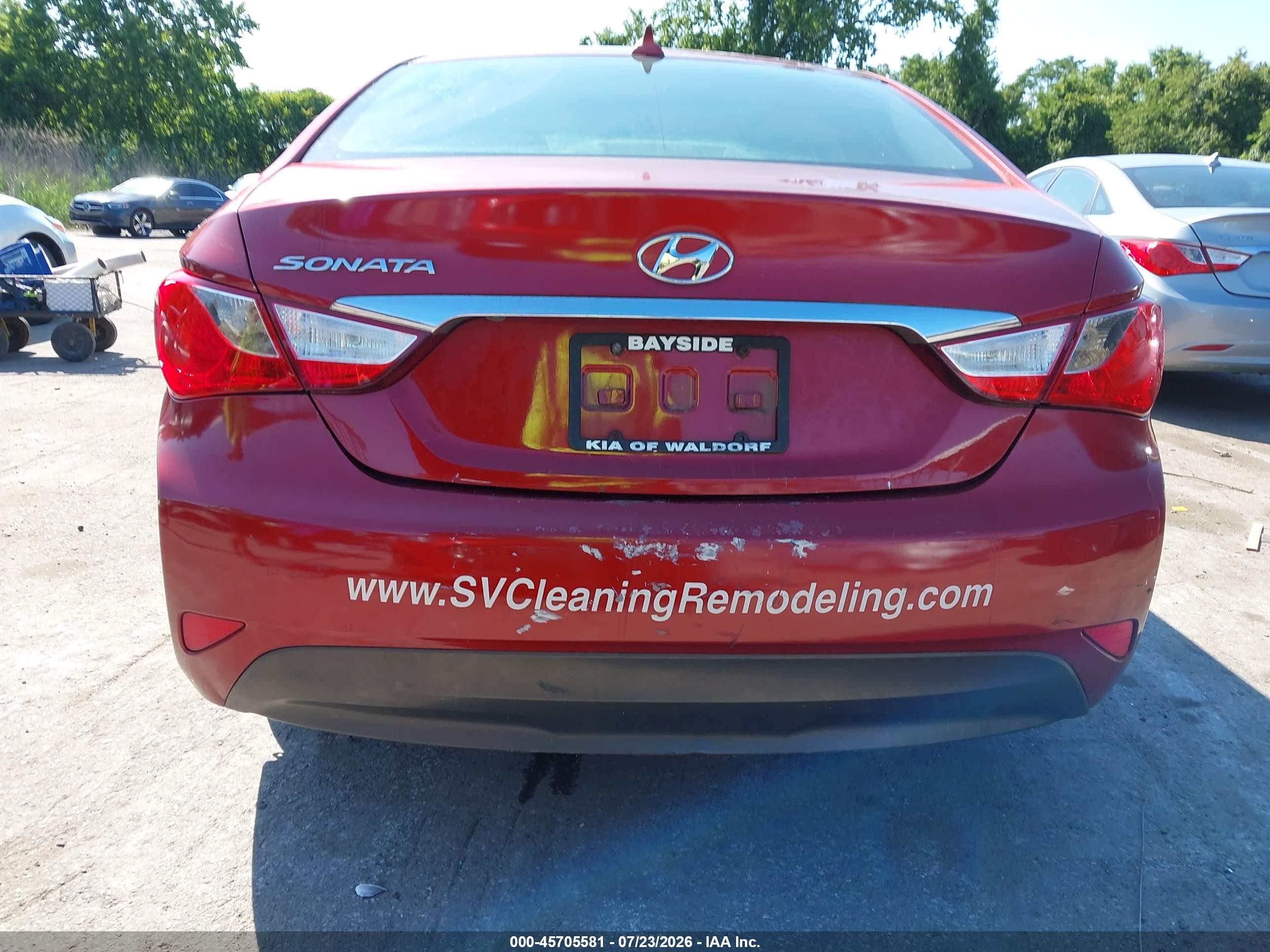 2014 Hyundai Sonata Gls Red vin: 5NPEB4AC0EH843206