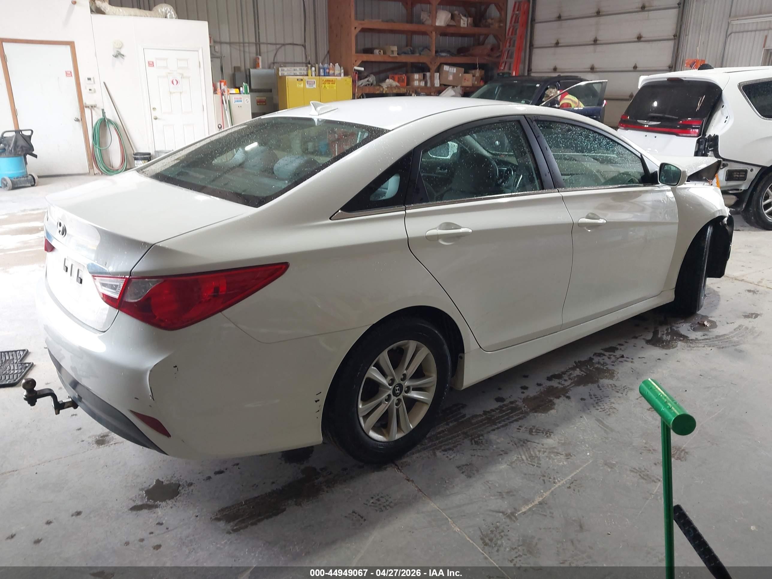2014 Hyundai Sonata Gls White vin: 5NPEB4AC0EH844193