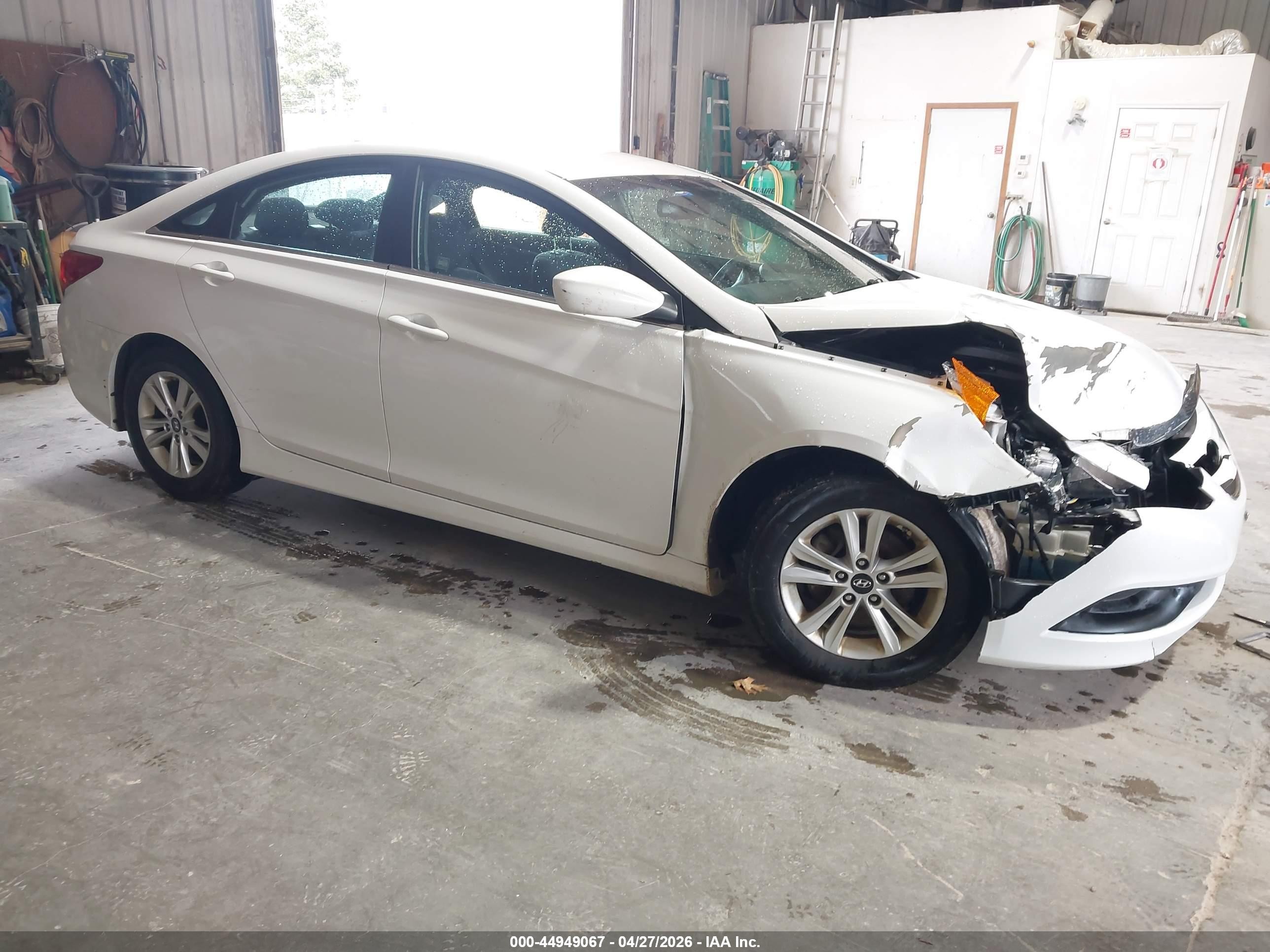 2014 Hyundai Sonata Gls White vin: 5NPEB4AC0EH844193